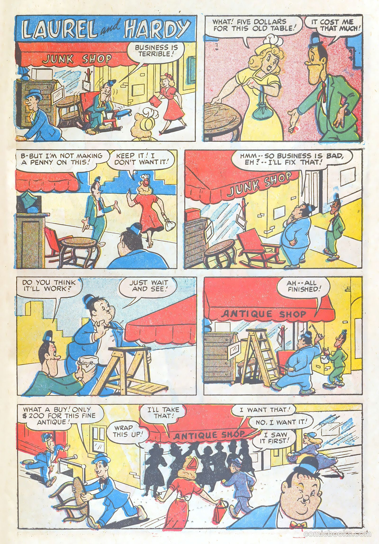 Laurel and Hardy Comics #1 (1949) — page 31 of 36