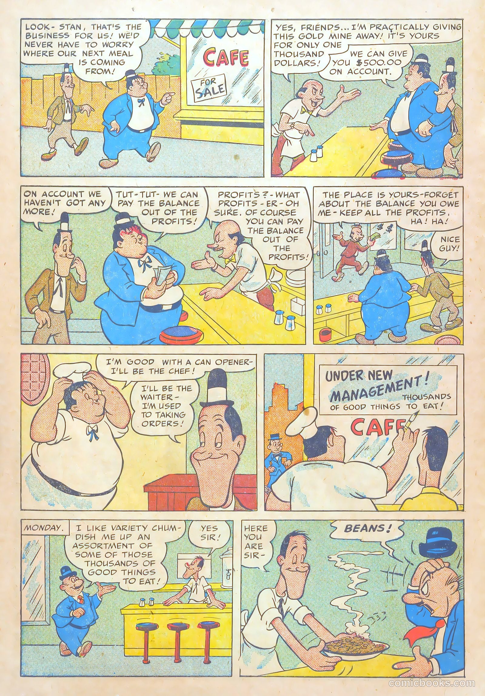 Laurel and Hardy Comics #3 (1949) — page 6 of 36