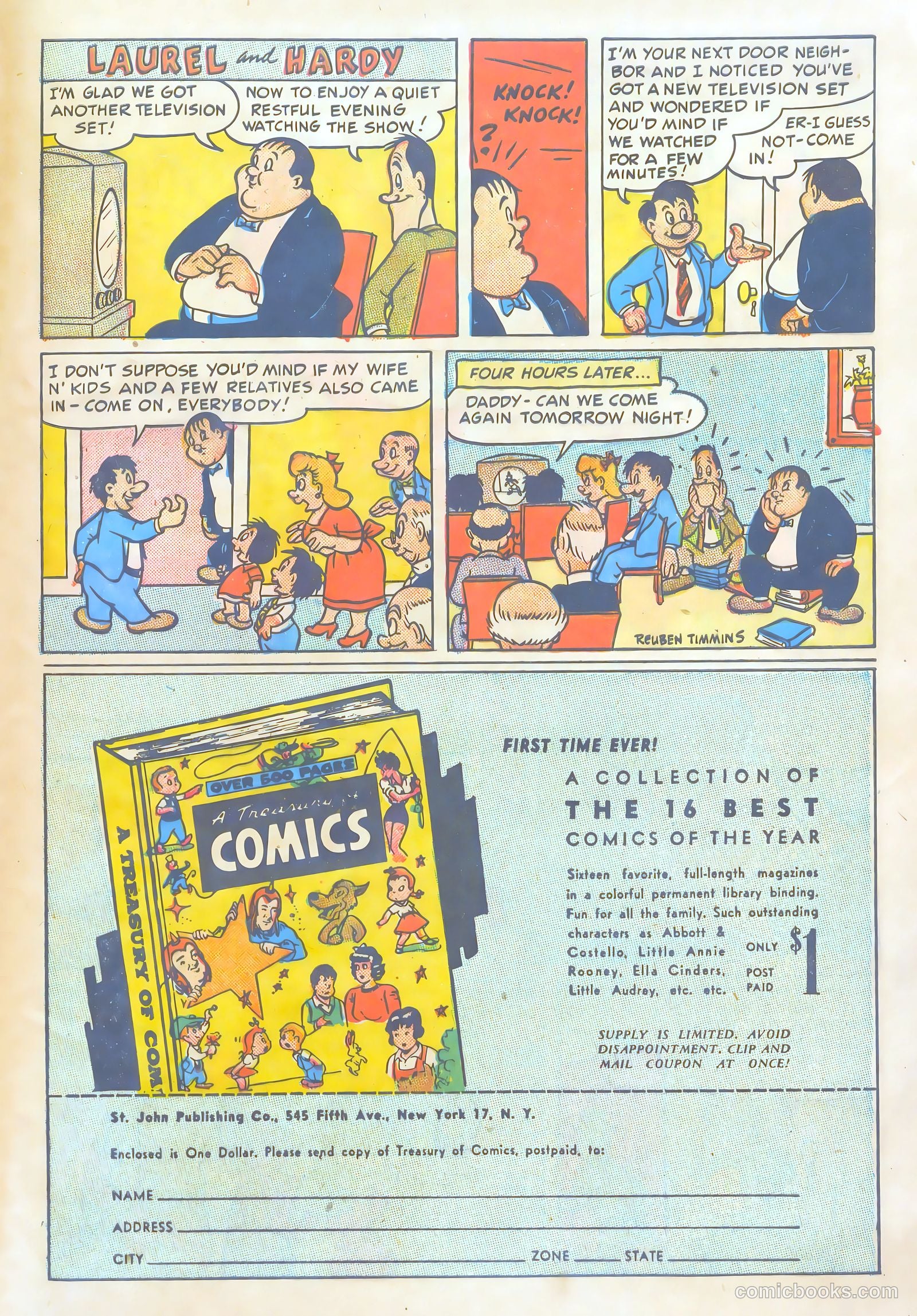 Laurel and Hardy Comics #3 (1949) — page 33 of 36