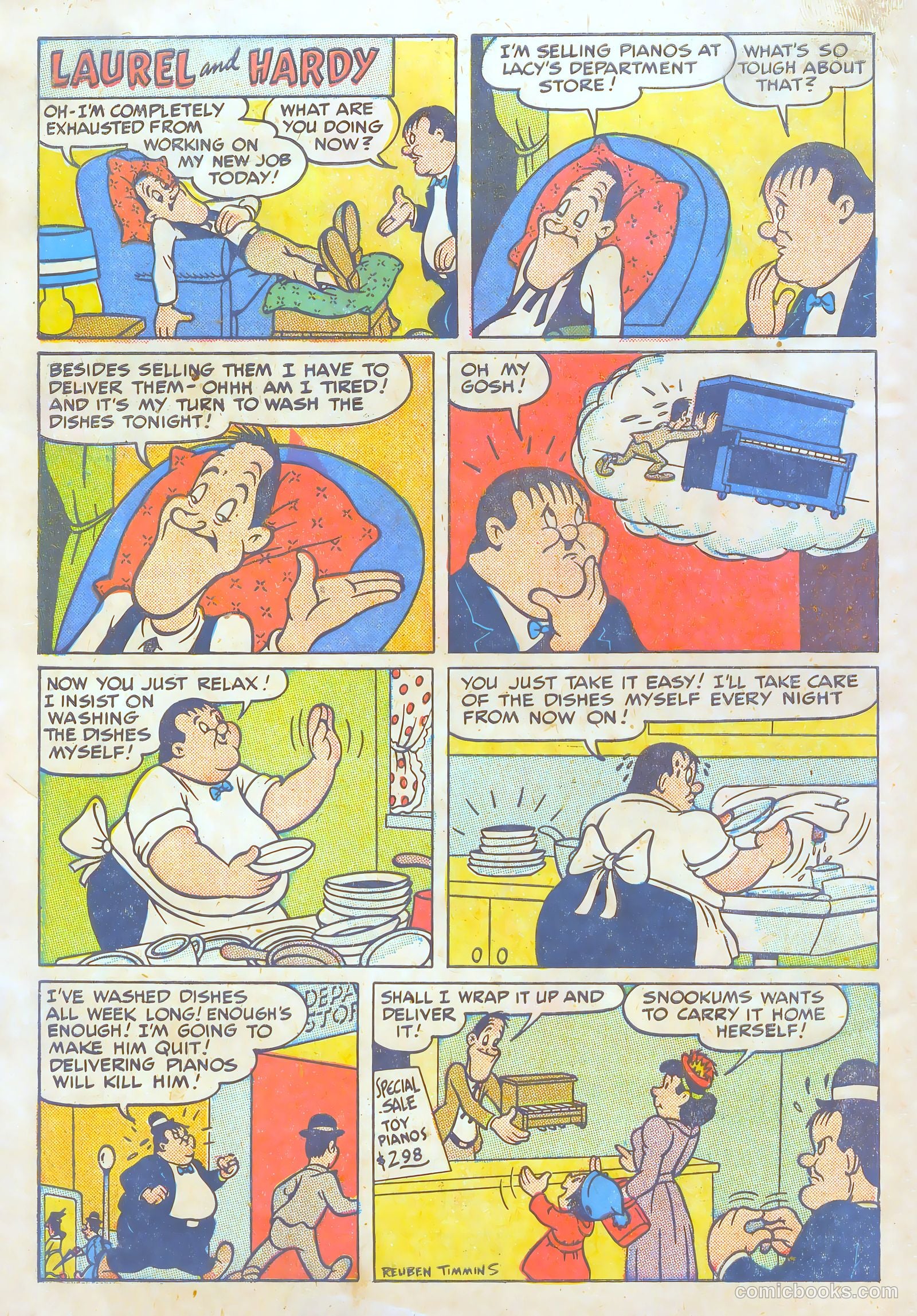 Laurel and Hardy Comics #3 (1949) — page 34 of 36