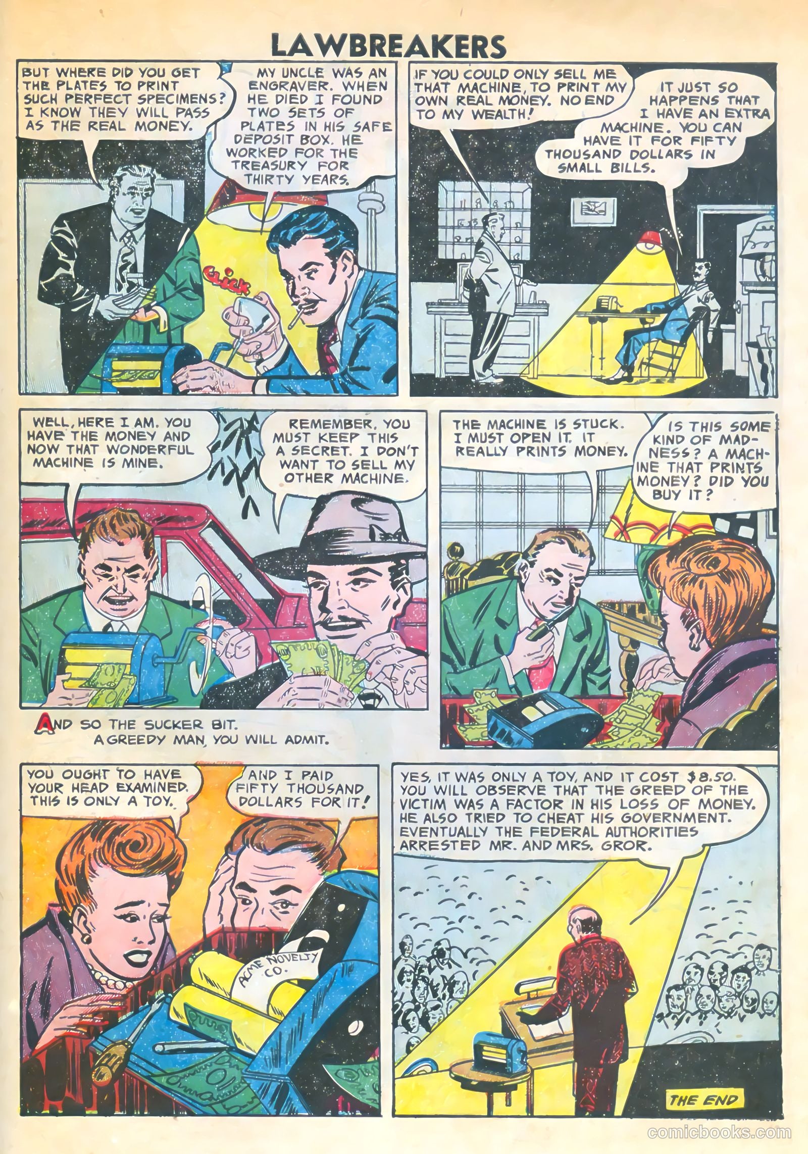 Lawbreakers #6 (1952) — page 27 of 36
