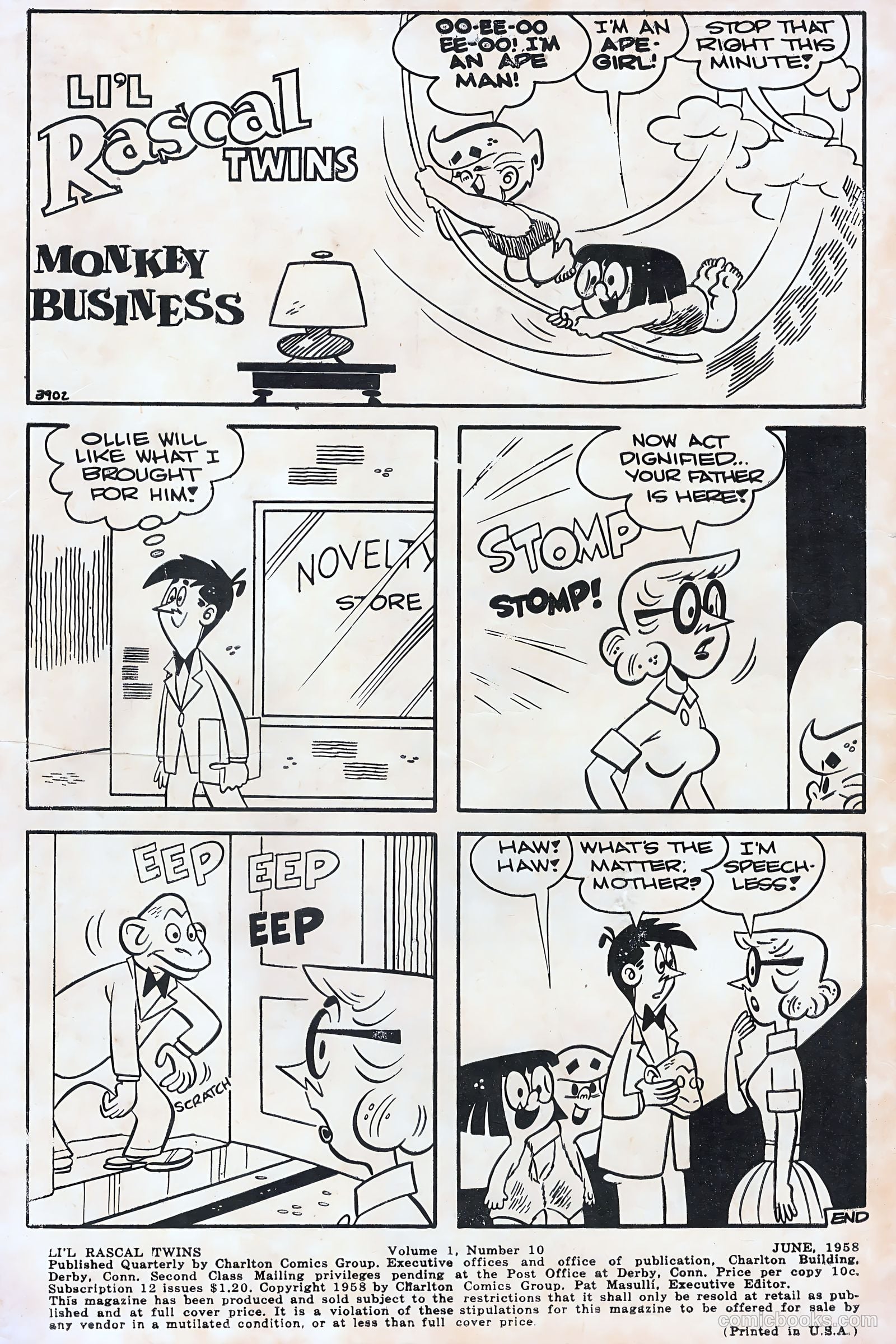 Li'l Rascal Twins #10 (1958) — page 2 of 37