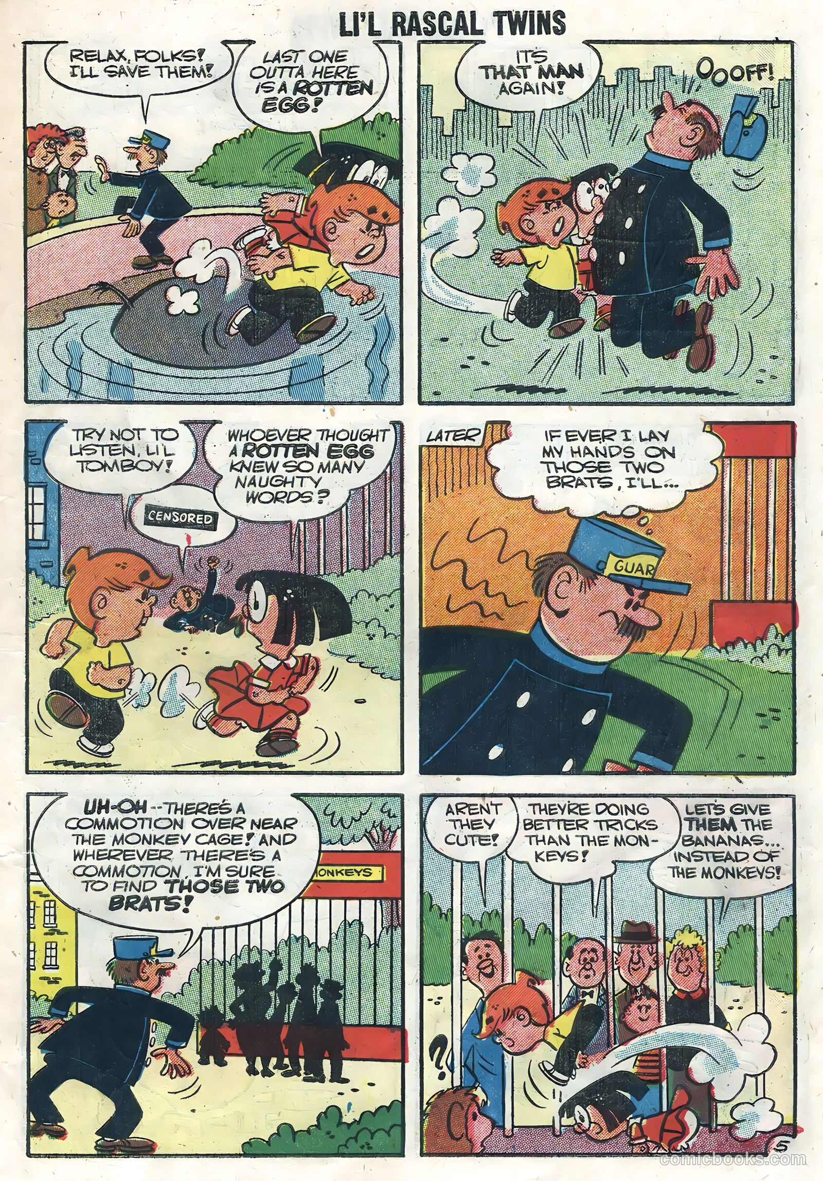 Li'l Rascal Twins #6 (1957) — page 7 of 36