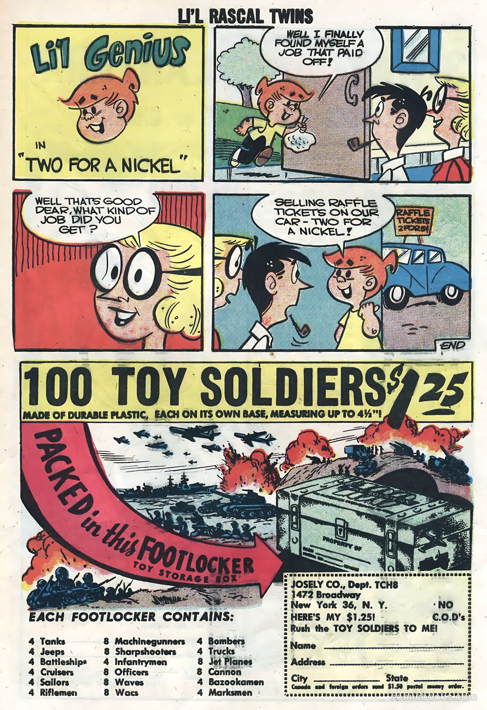 Li'l Rascal Twins #6 (1957) — page 33 of 36