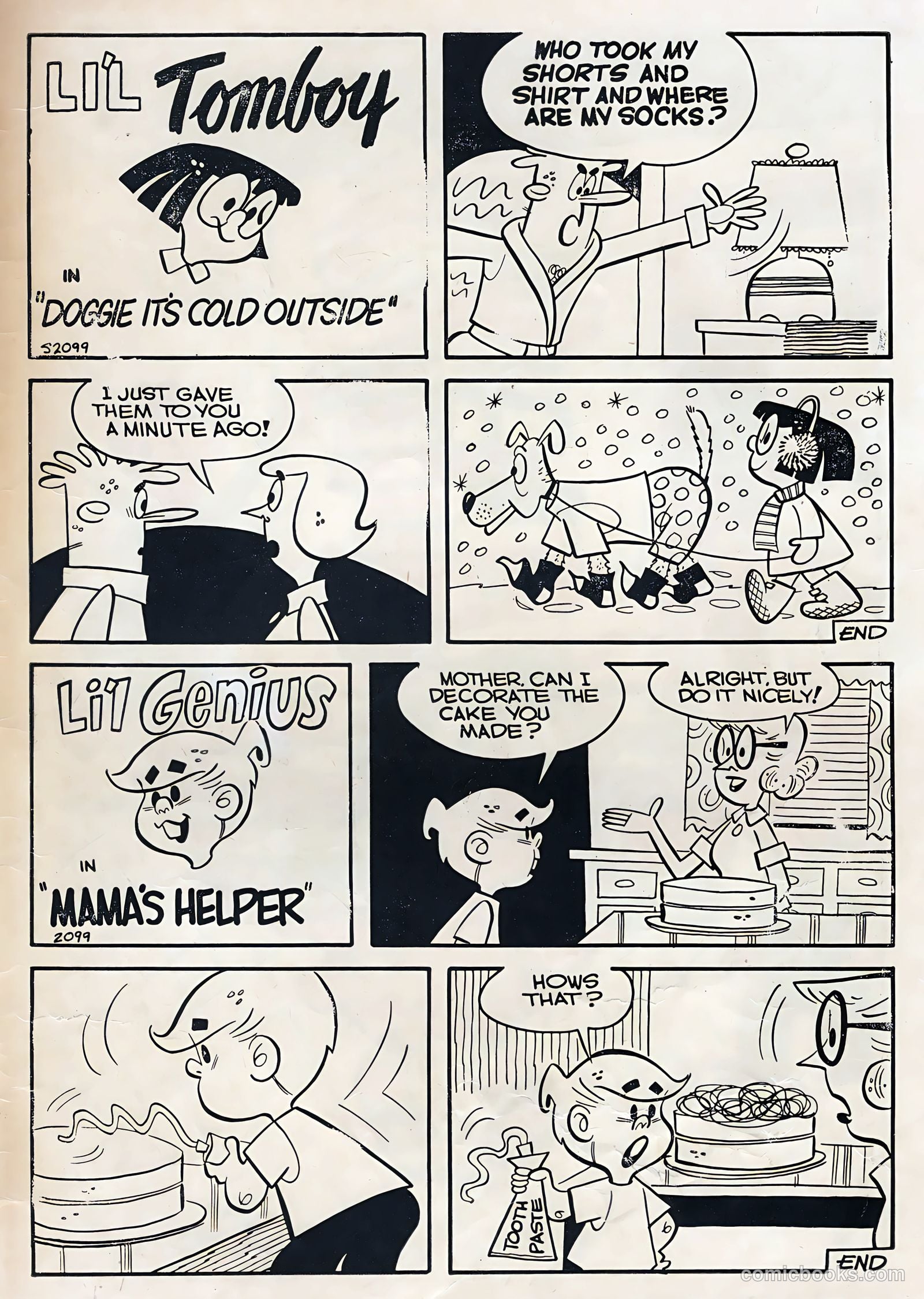 Li'l Rascal Twins #6 (1957) — page 35 of 36