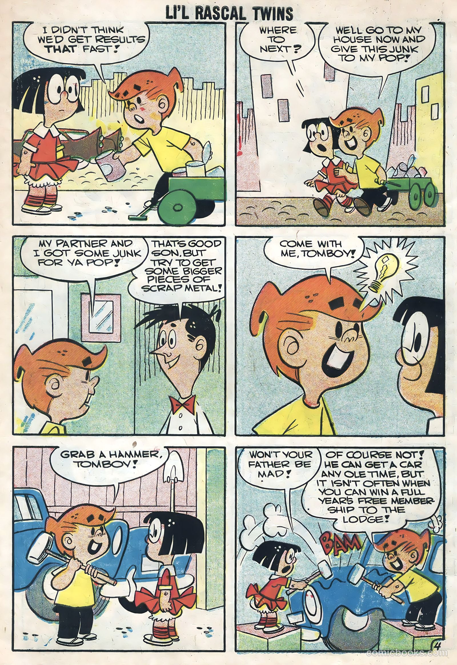Li'l Rascal Twins #8 (1958) — page 6 of 36