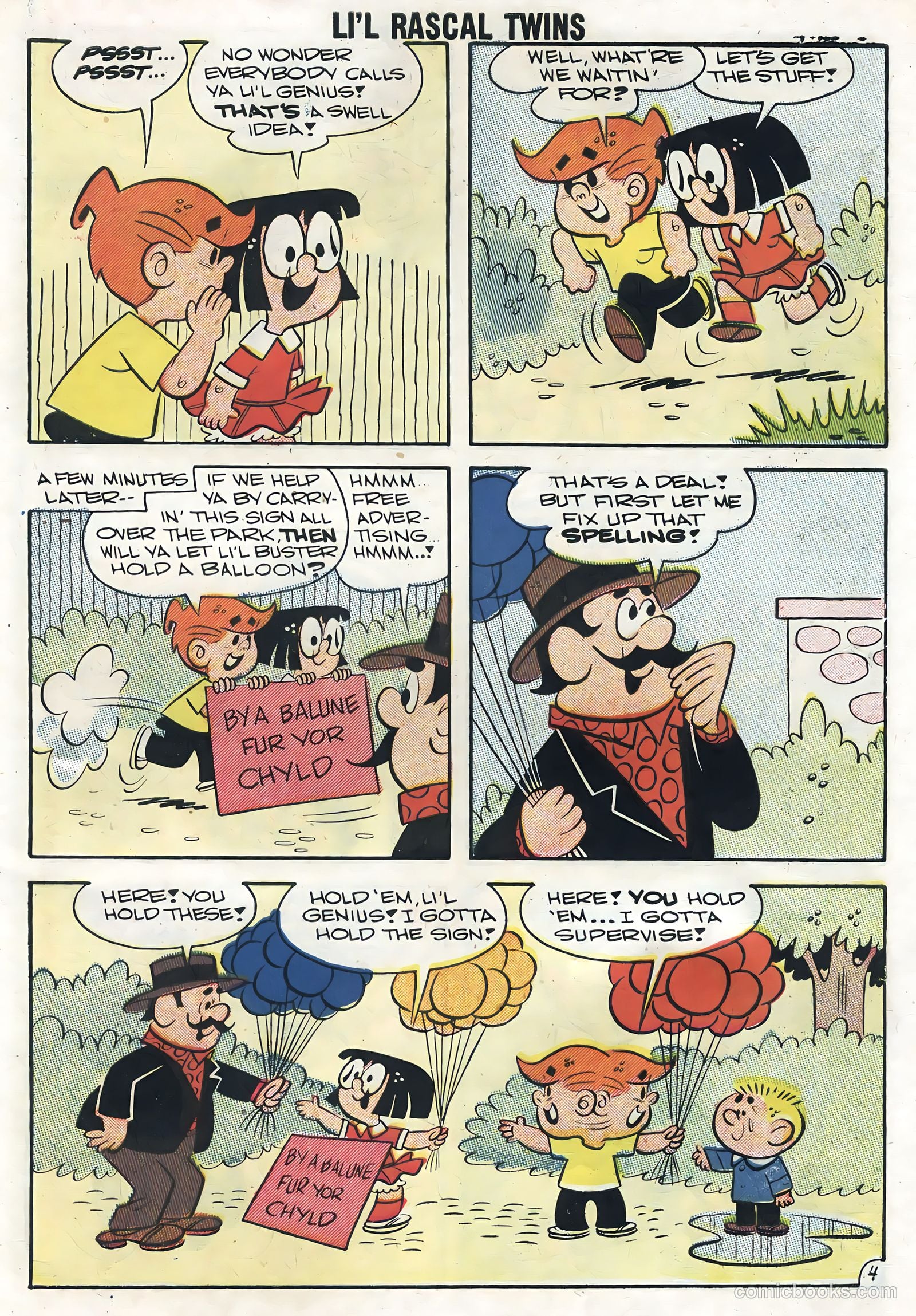 Li'l Rascal Twins #9 (1958) — page 7 of 36