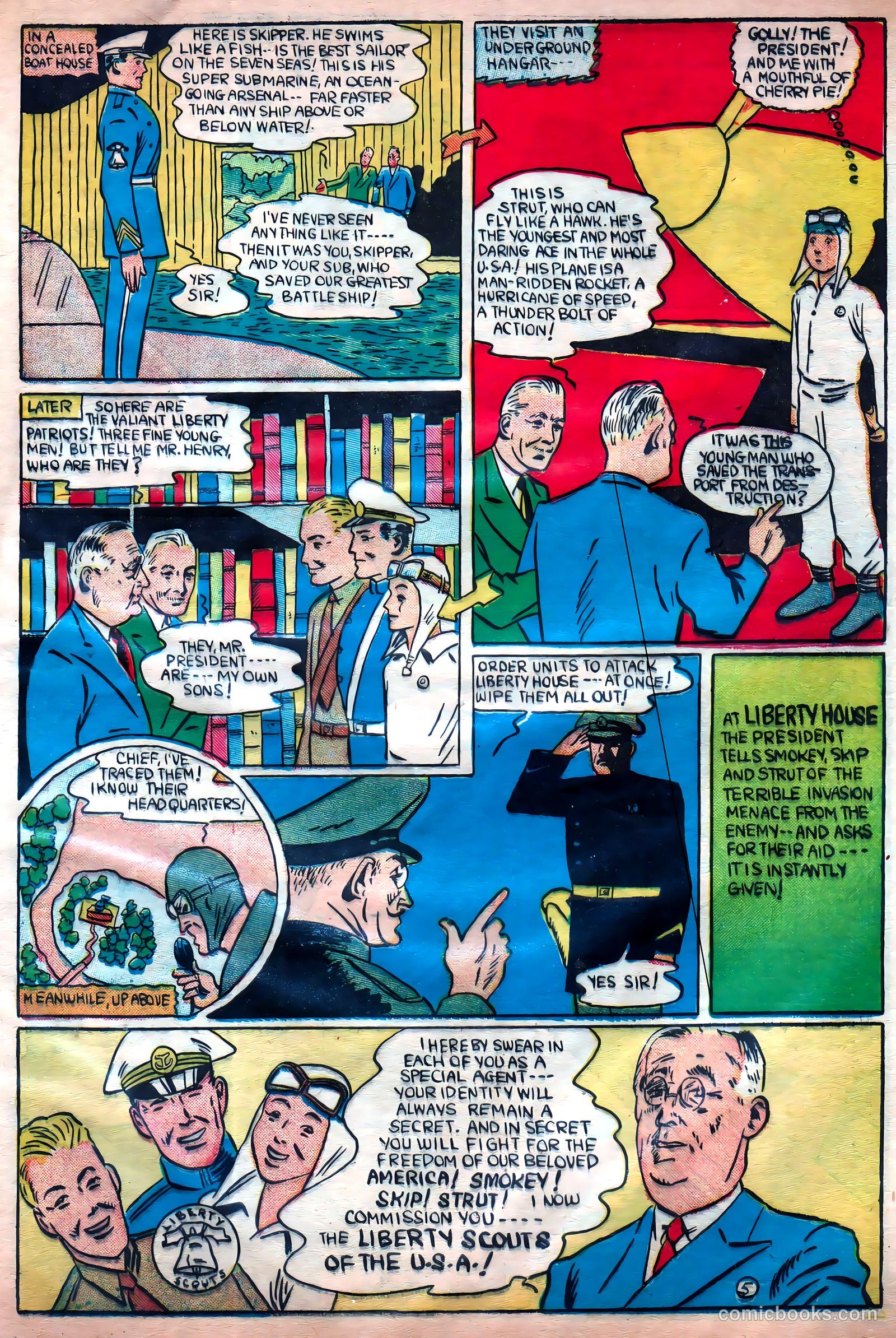 Liberty Scouts Comics #2 (1941) — page 8 of 69