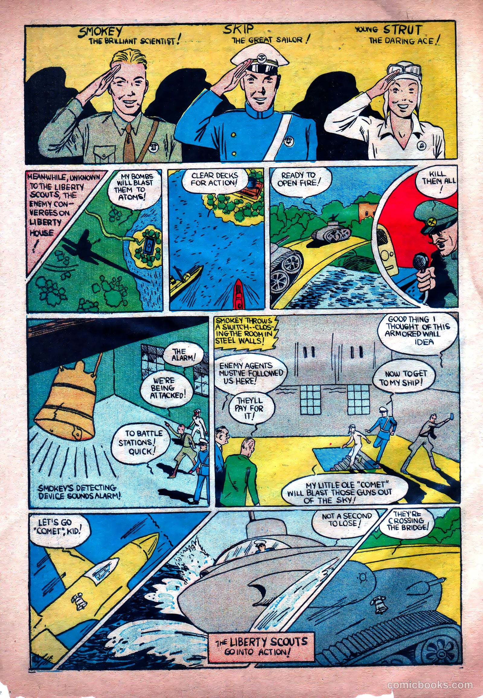 Liberty Scouts Comics #2 (1941) — page 9 of 69