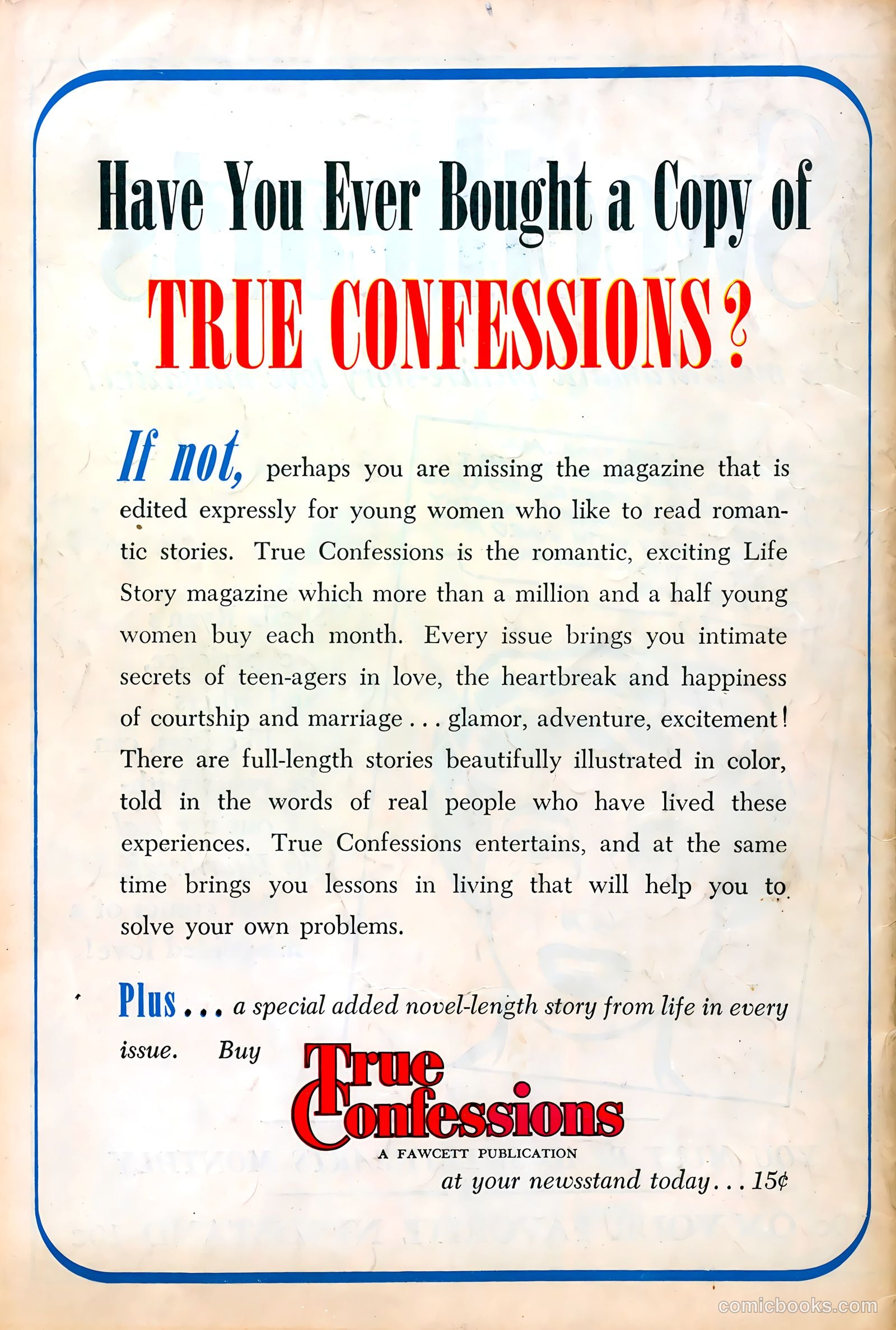 Life Story #20 (1950) — page 36 of 36