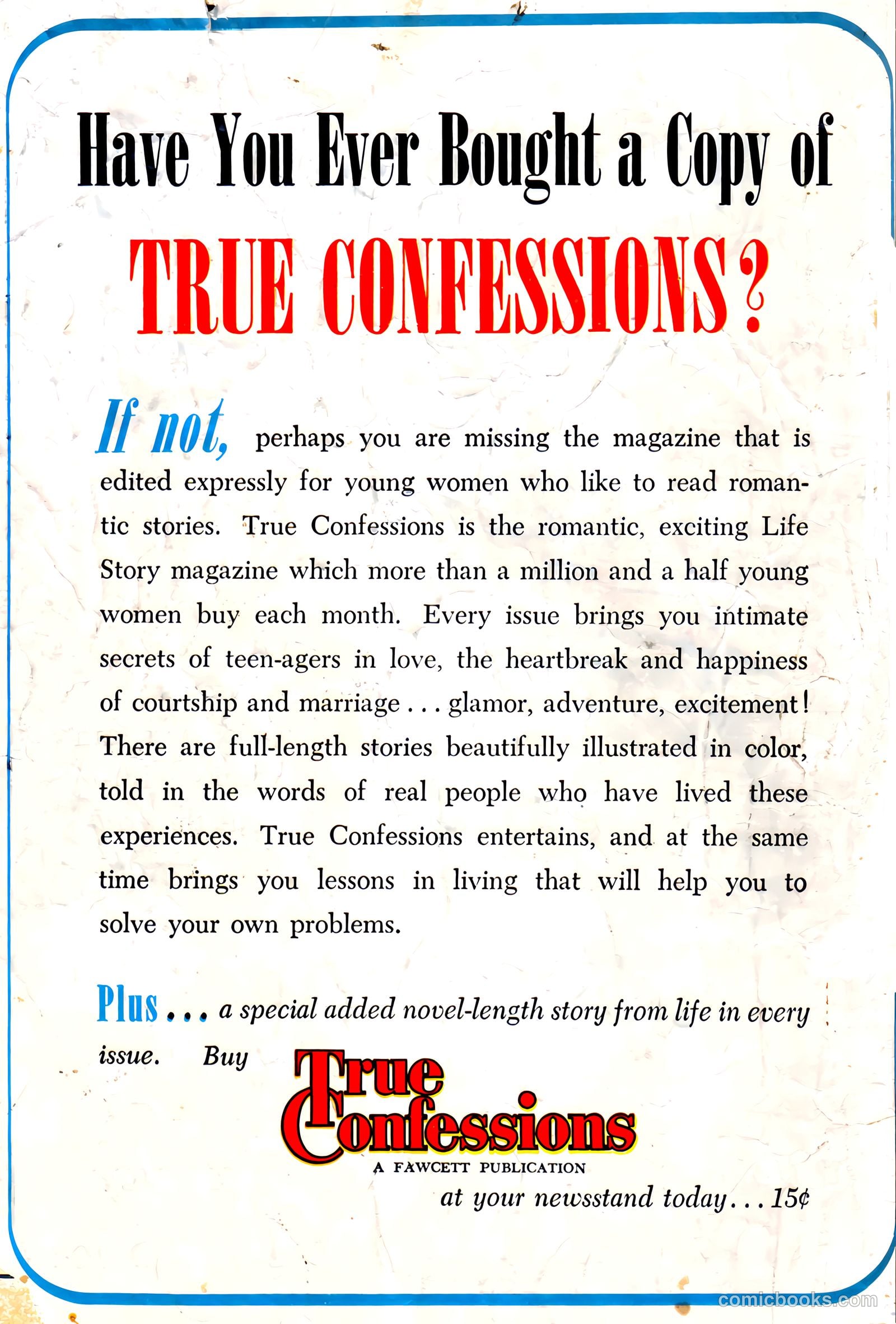 Life Story #21 (1950) — page 36 of 36