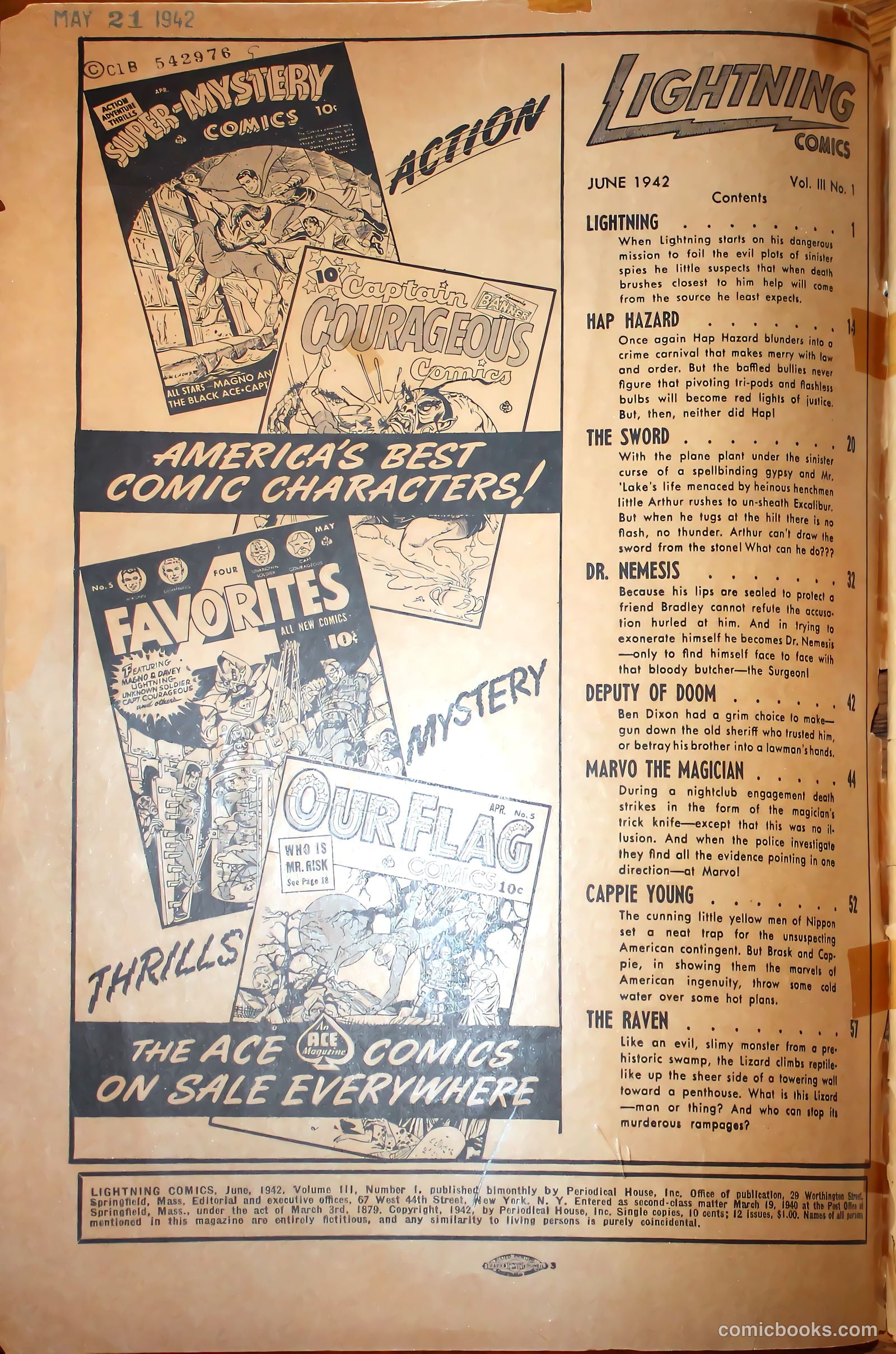 Lightning Comics #1 (1942) — page 2 of 66