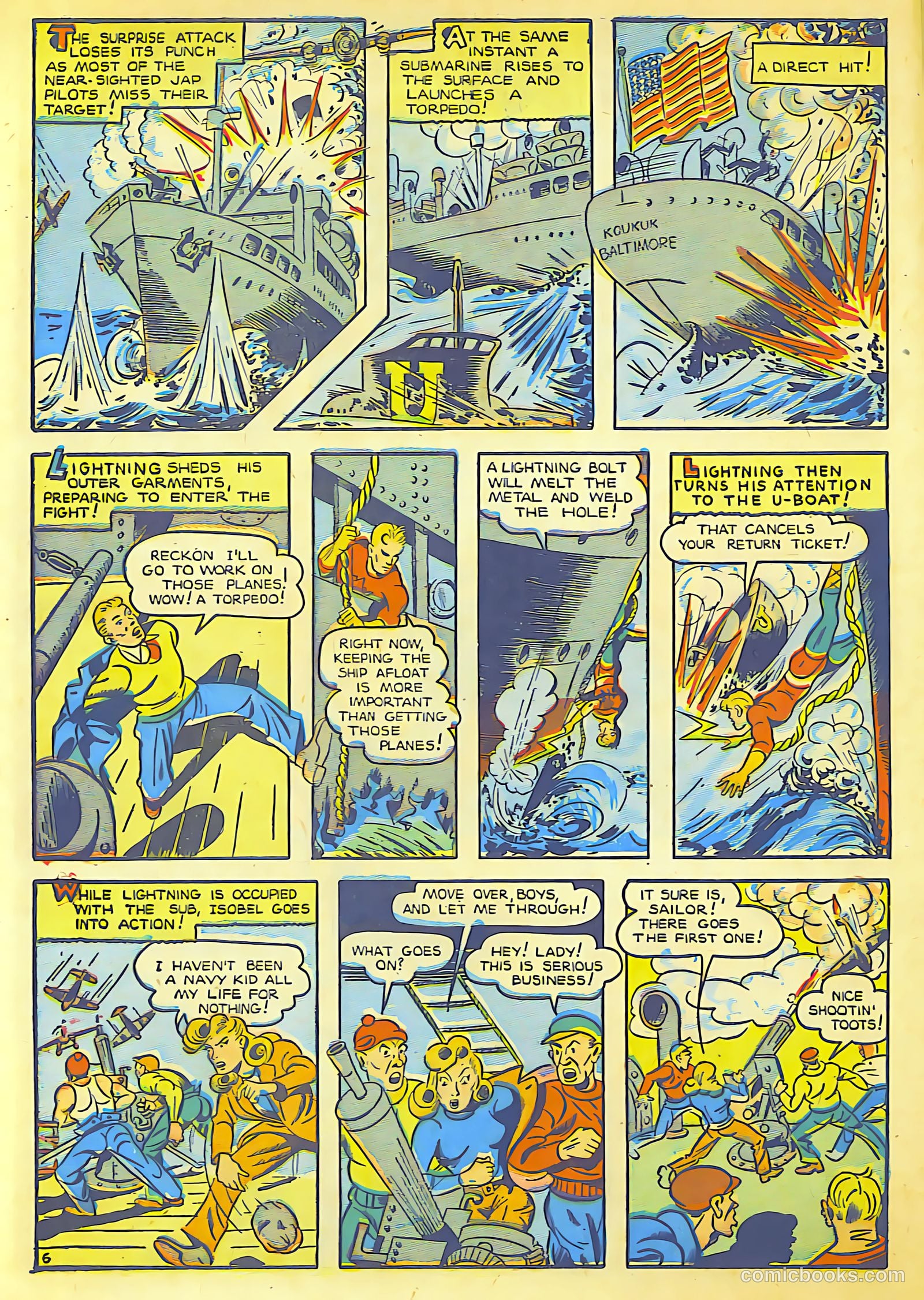 Lightning Comics #1 (1942) — page 8 of 66