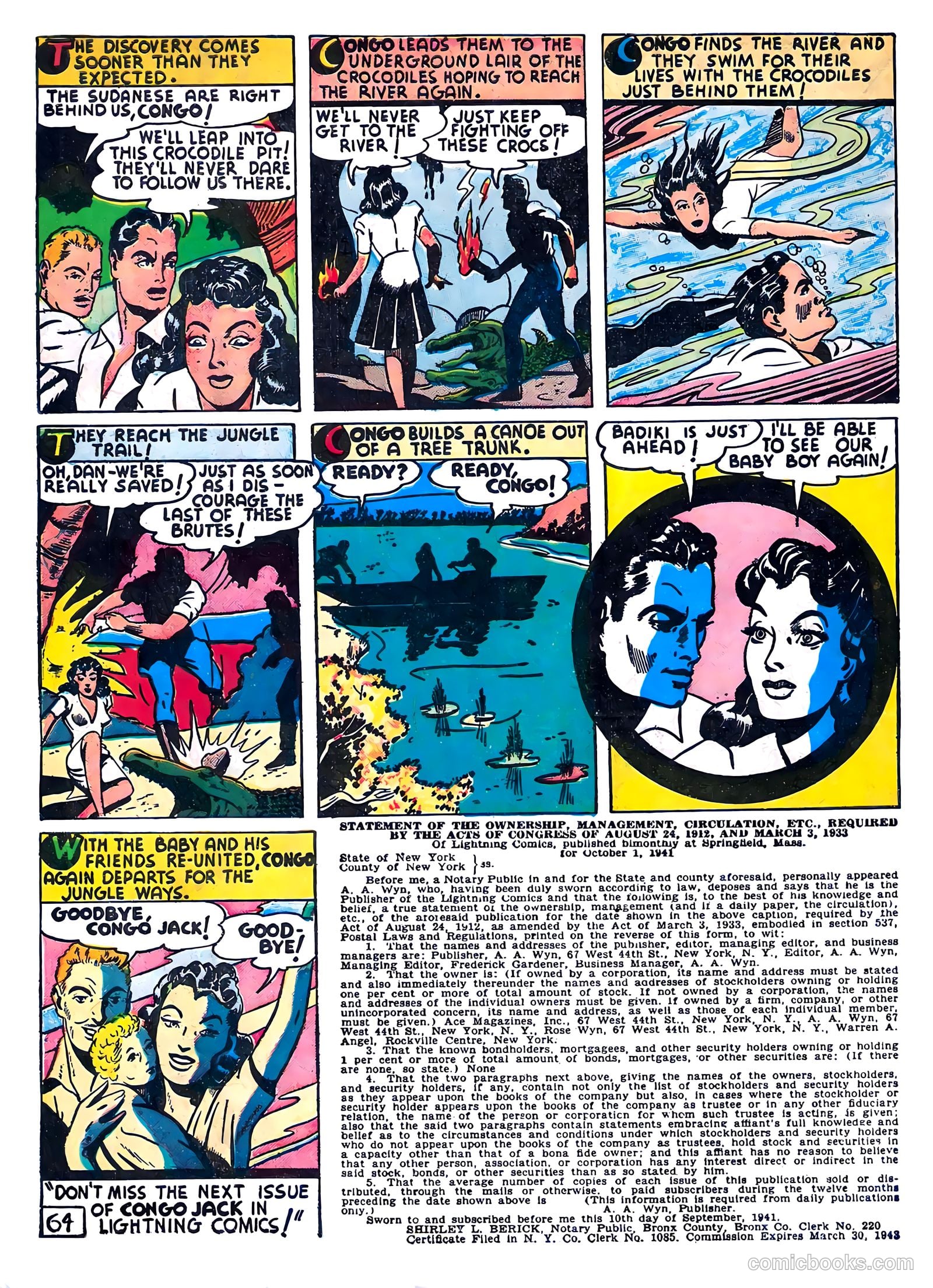 Lightning Comics #5 (1942) — page 68 of 72