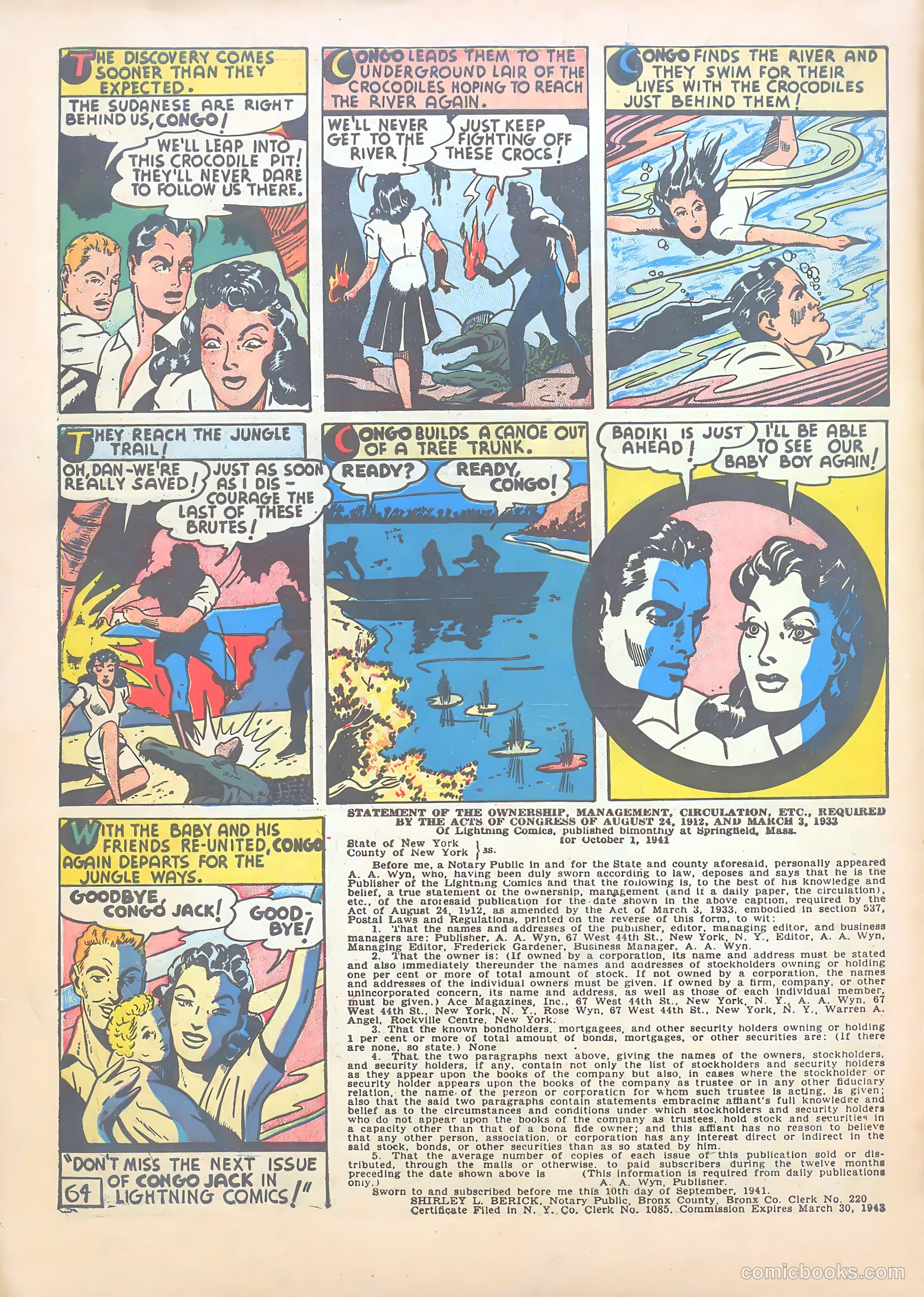 Lightning Comics #5 (1942) — page 69 of 72