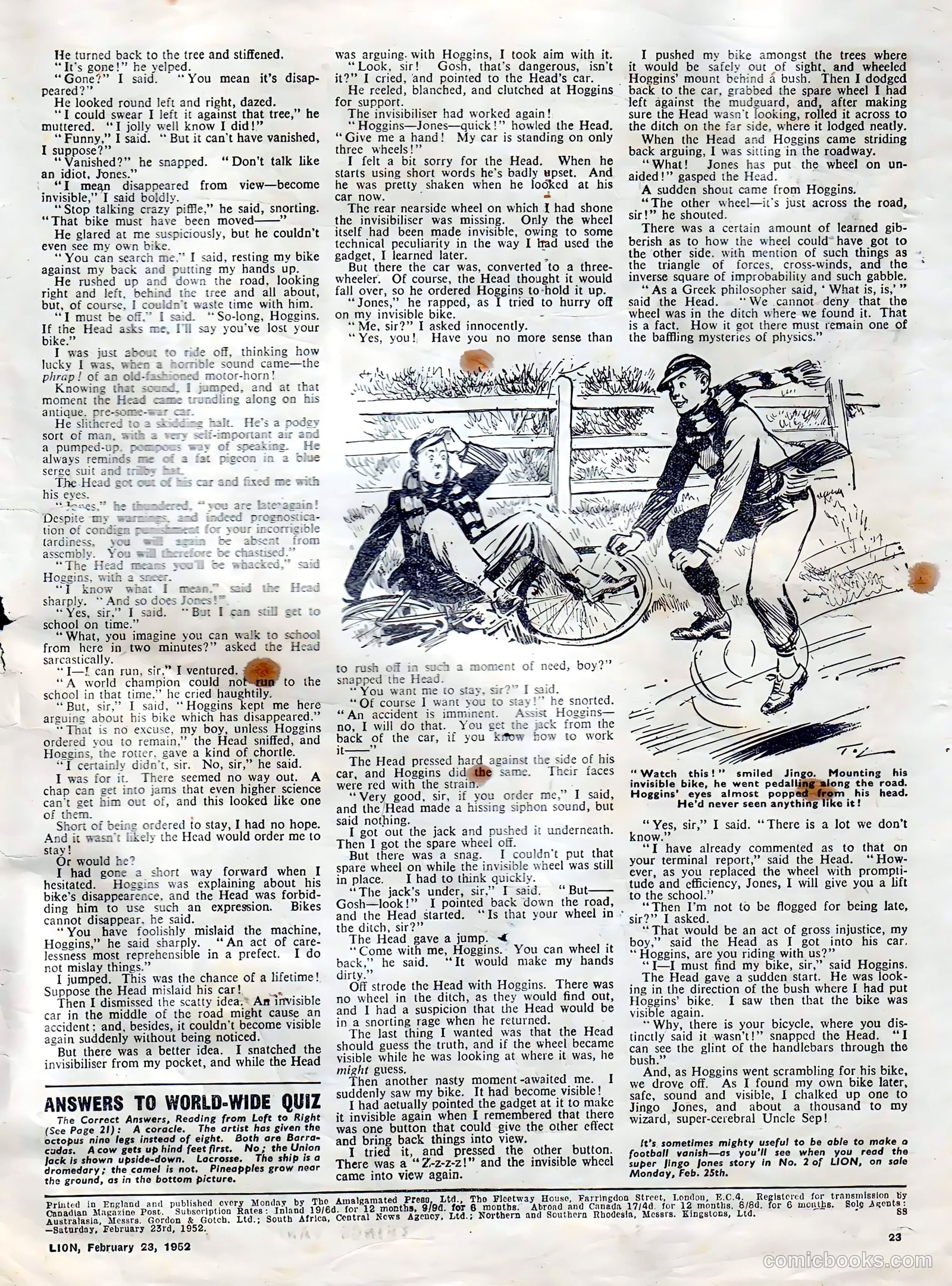 Lion #1 (1952) — page 23 of 24