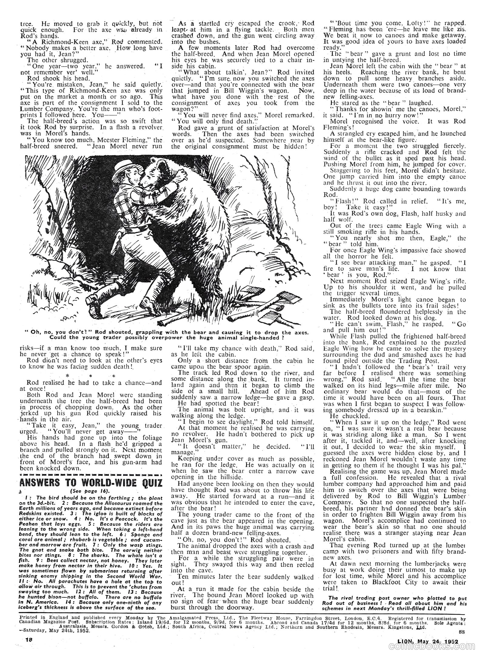 Lion #14 (1952) — page 18 of 20