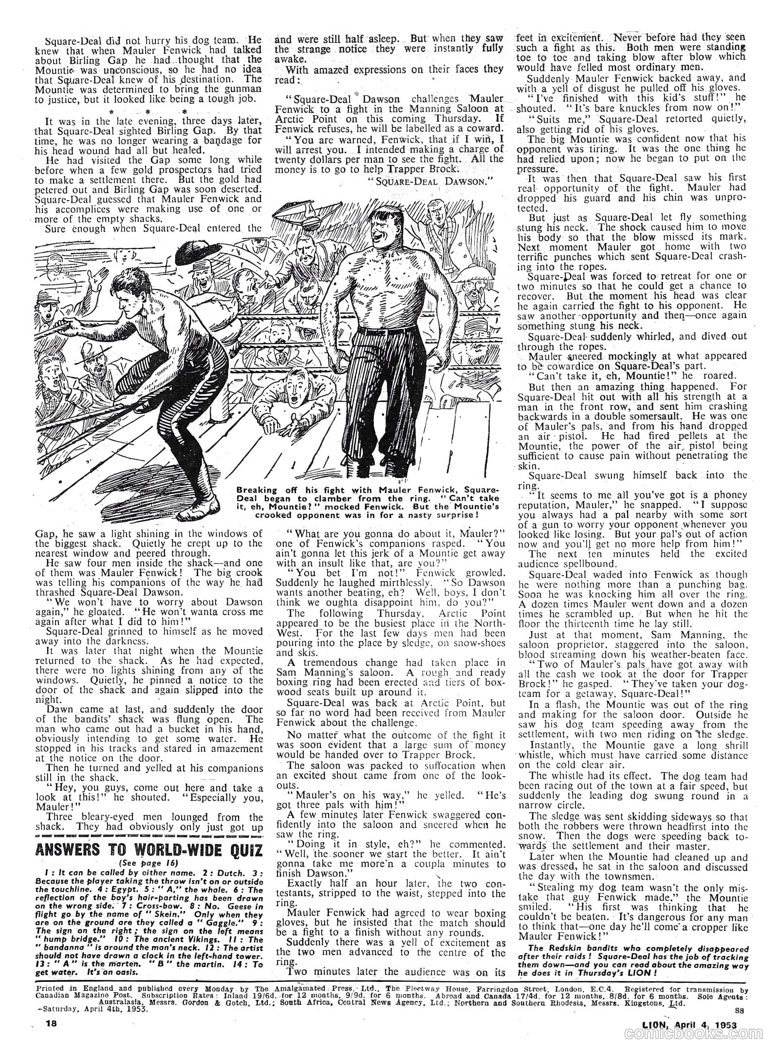 Lion #59 (1953) — page 18 of 20