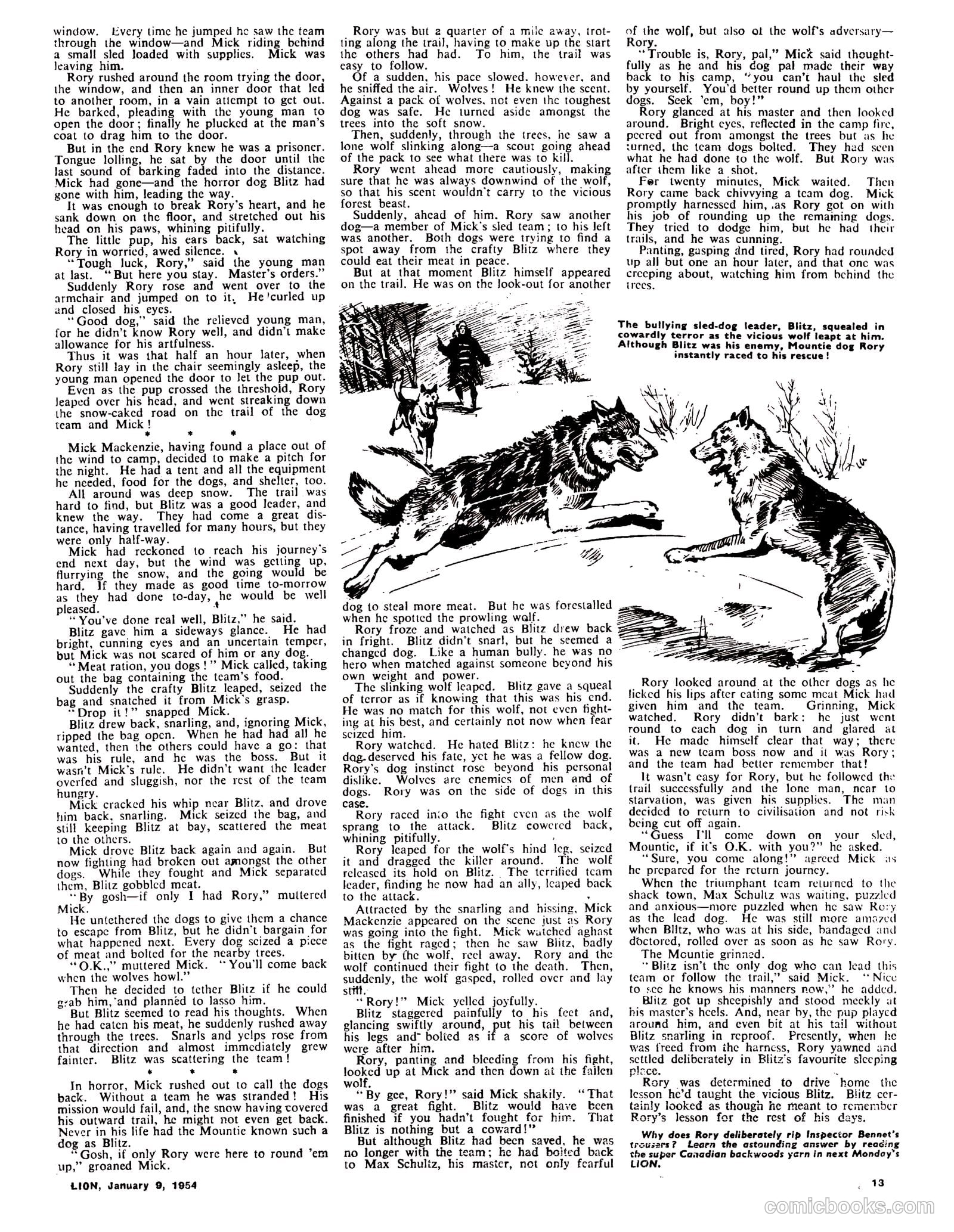 Lion #99 (1954) — page 13 of 20