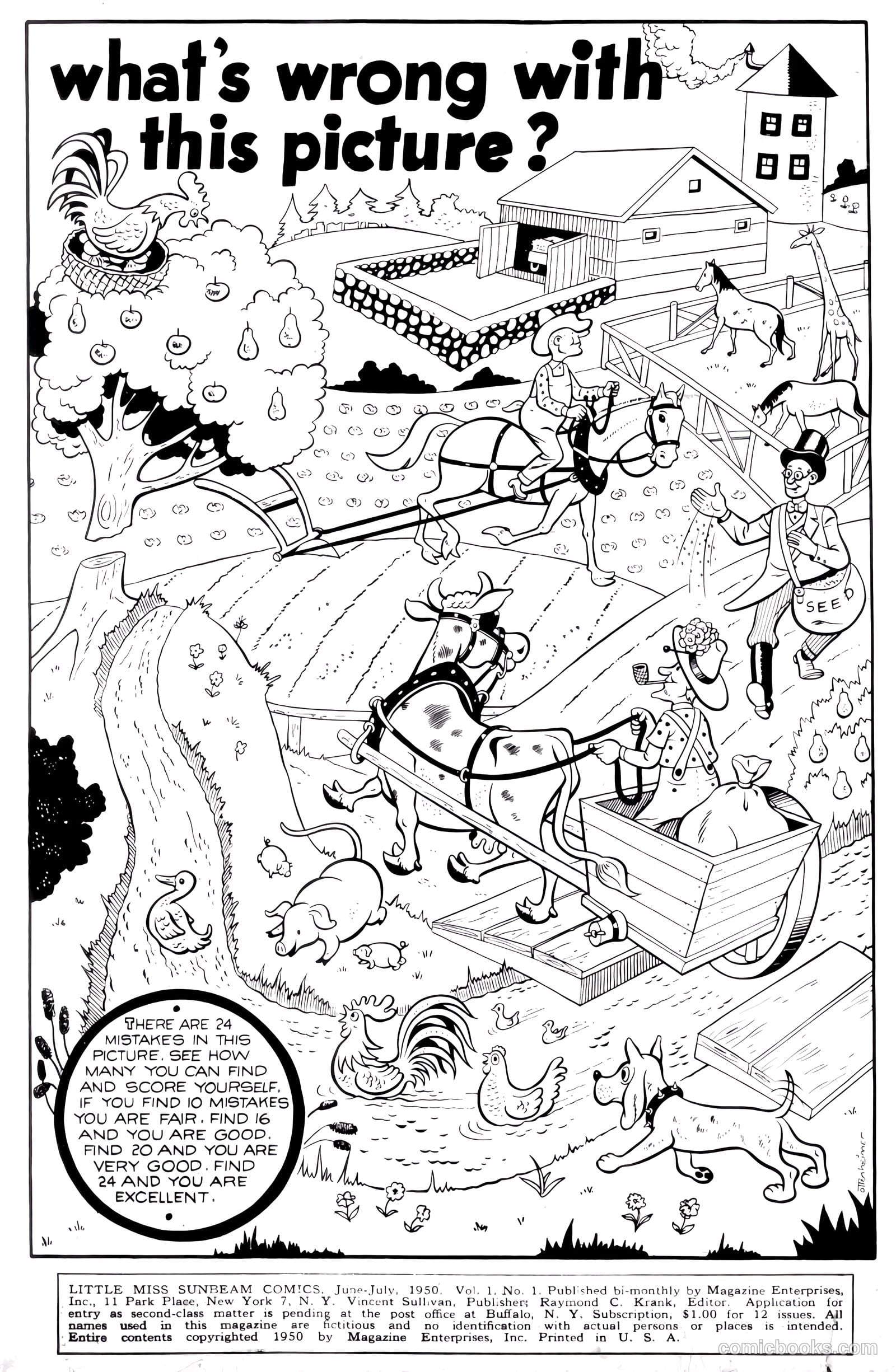 Little Miss Sunbeam Comics #1 (1950) — page 2 of 36