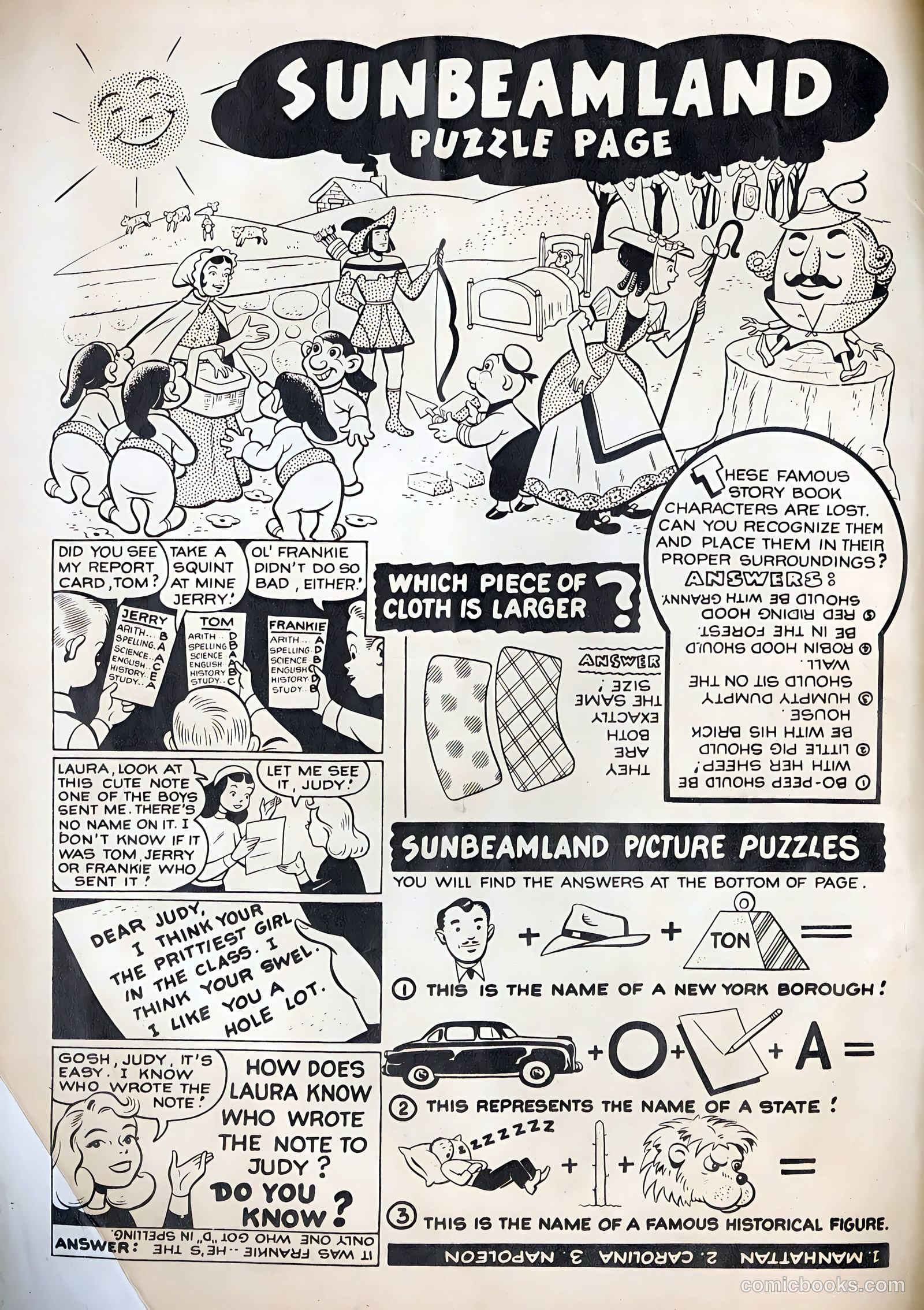 Little Miss Sunbeam Comics #3 (1950) — page 2 of 36