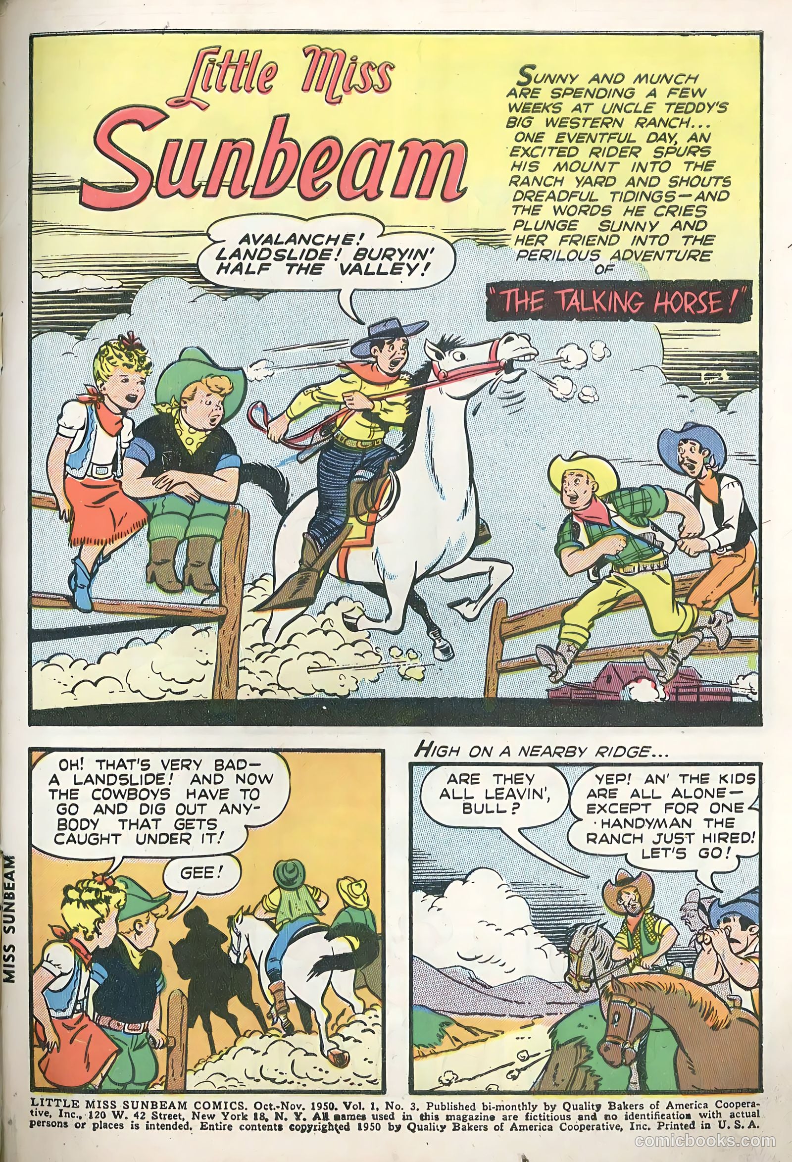 Little Miss Sunbeam Comics #3 (1950) — page 3 of 36