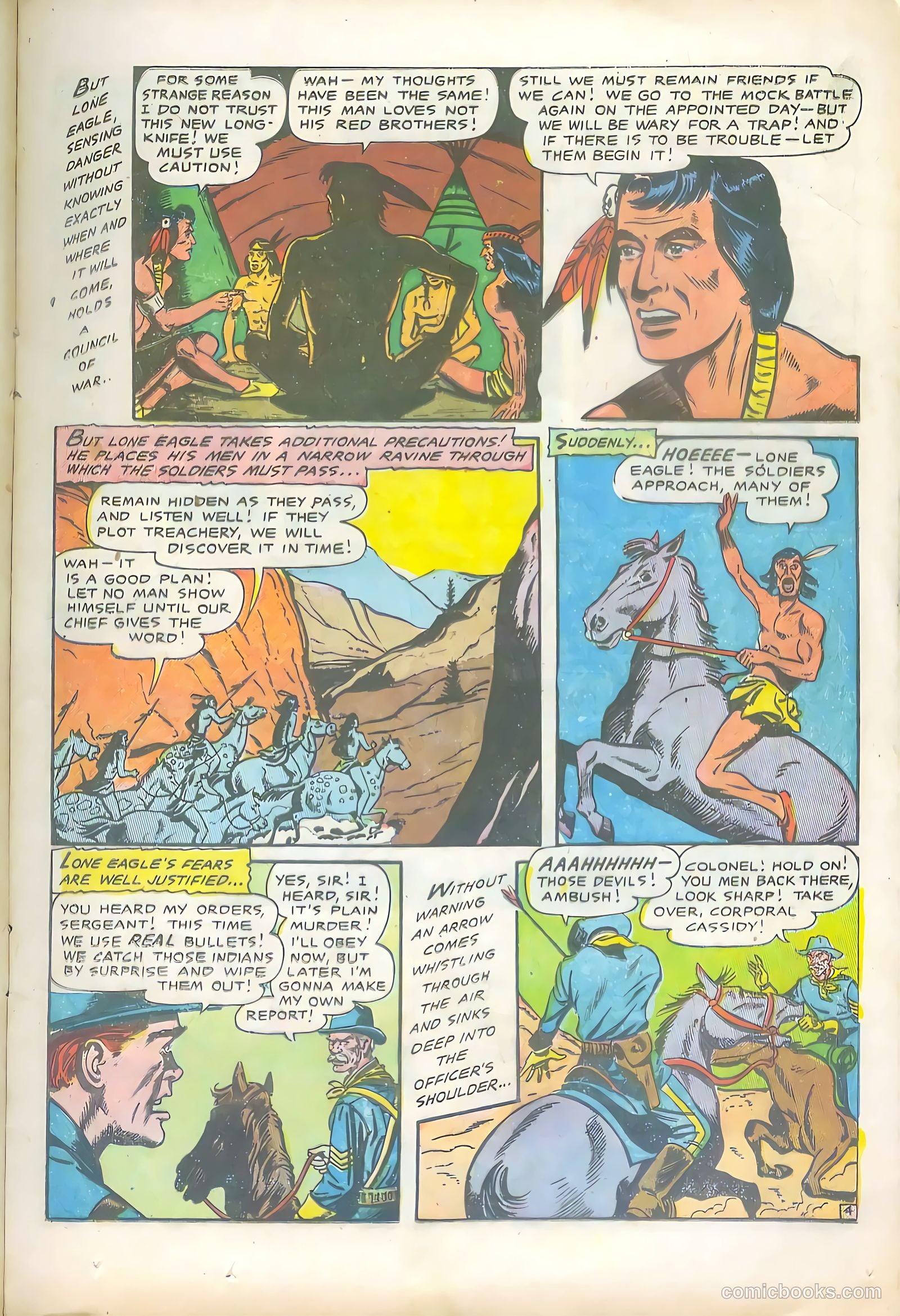 Lone Eagle #4 (1954) — page 15 of 36