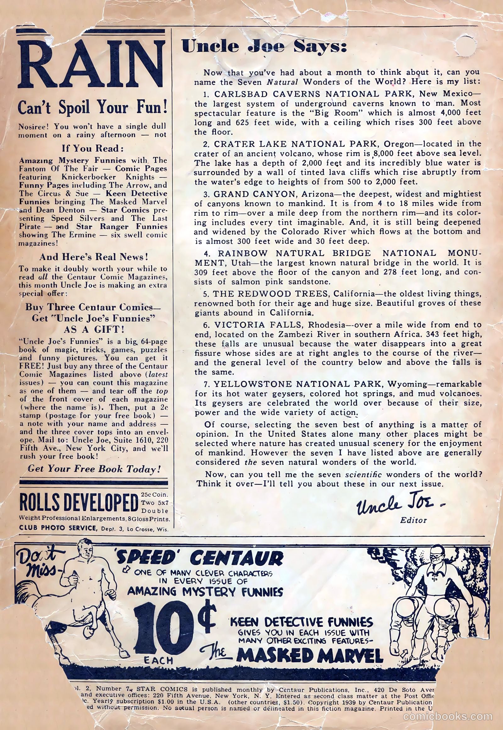 Lone Star Comics #7 (1939) — page 2 of 52