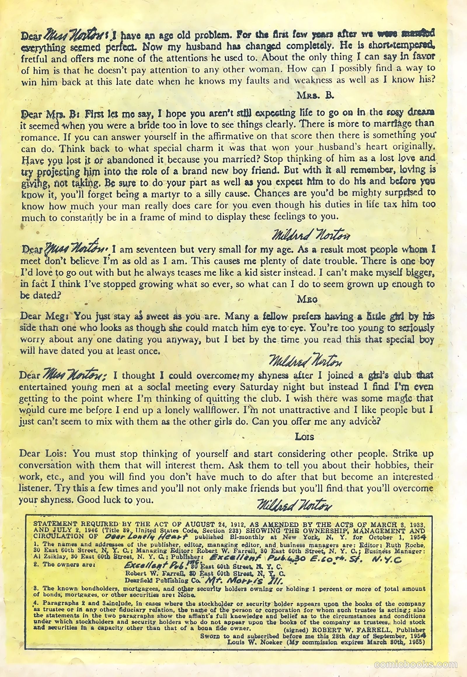 Lonely Heart #12 (1955) — page 27 of 36