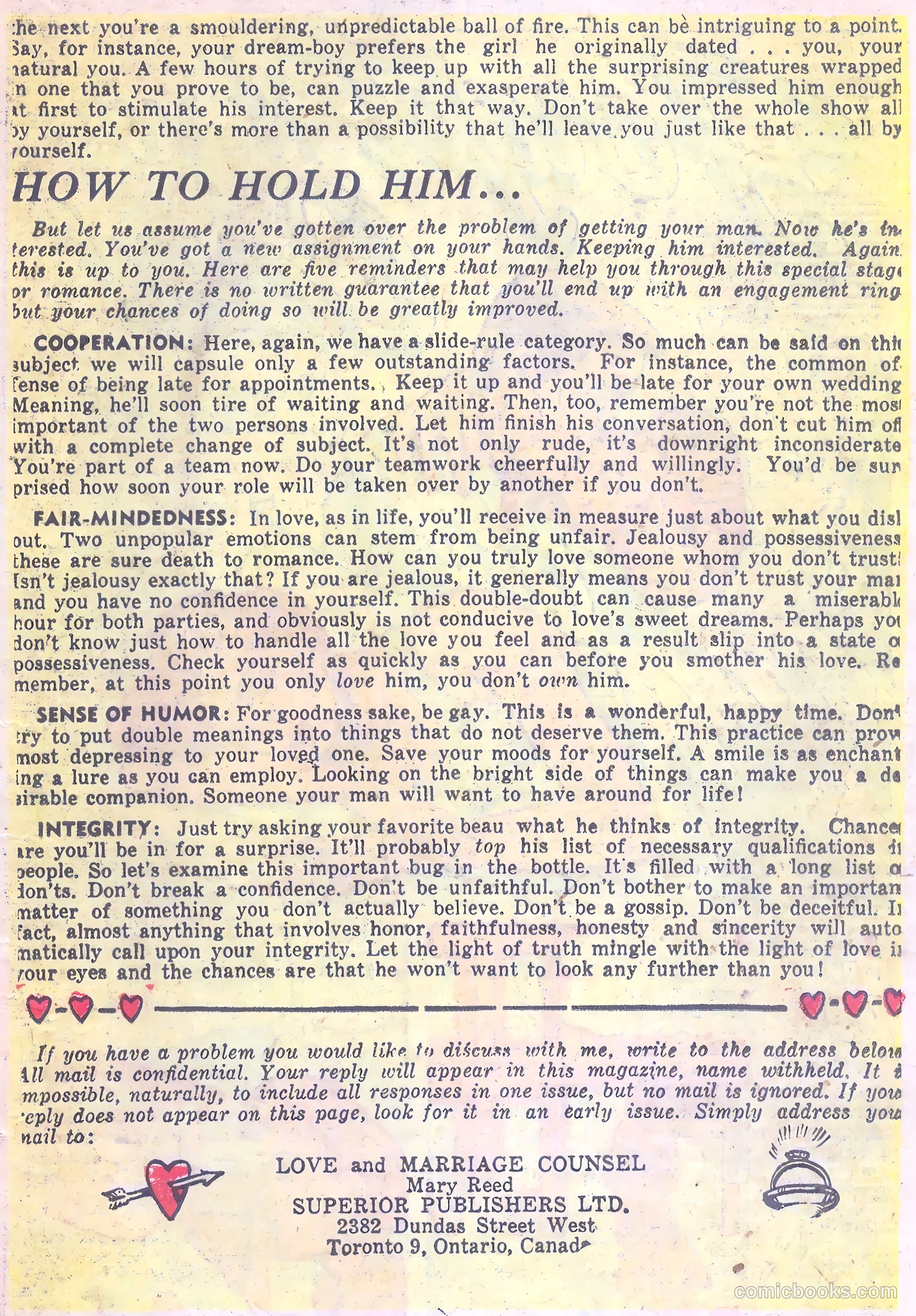 Love and Marriage #1 (1952) — page 19 of 36
