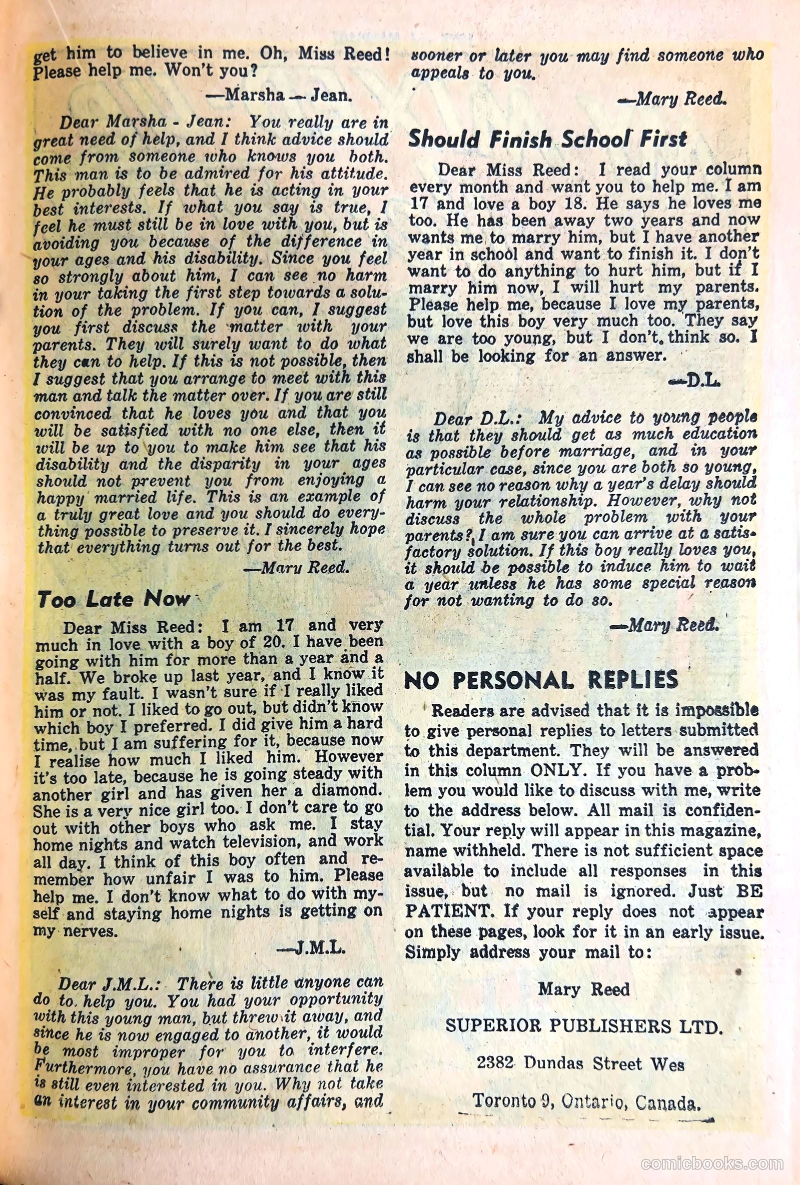 Love and Marriage #14 (1954) — page 19 of 36