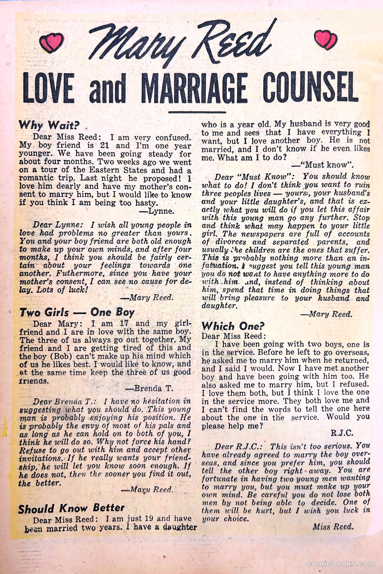 Love and Marriage #15 (1954) — page 18 of 36