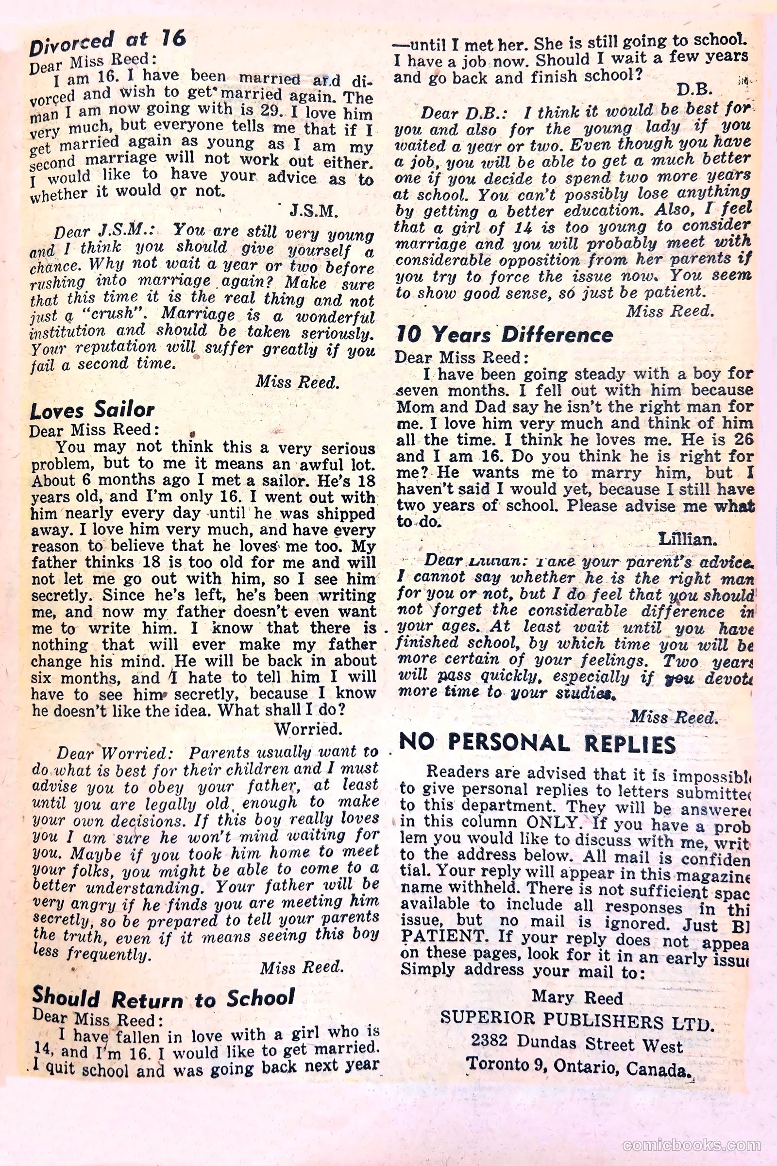 Love and Marriage #15 (1954) — page 19 of 36