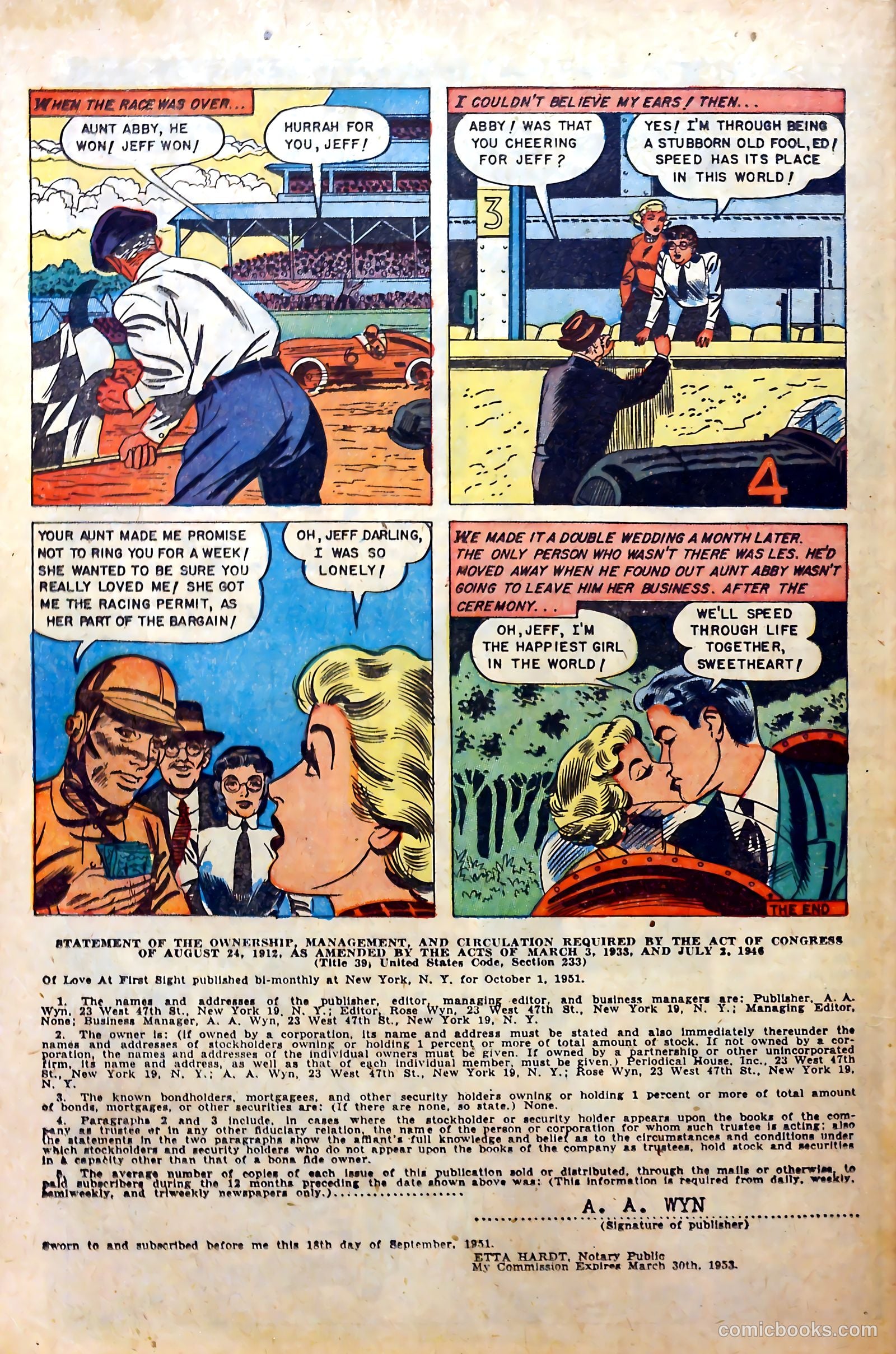 Love at First Sight #14 (1952) — page 34 of 36