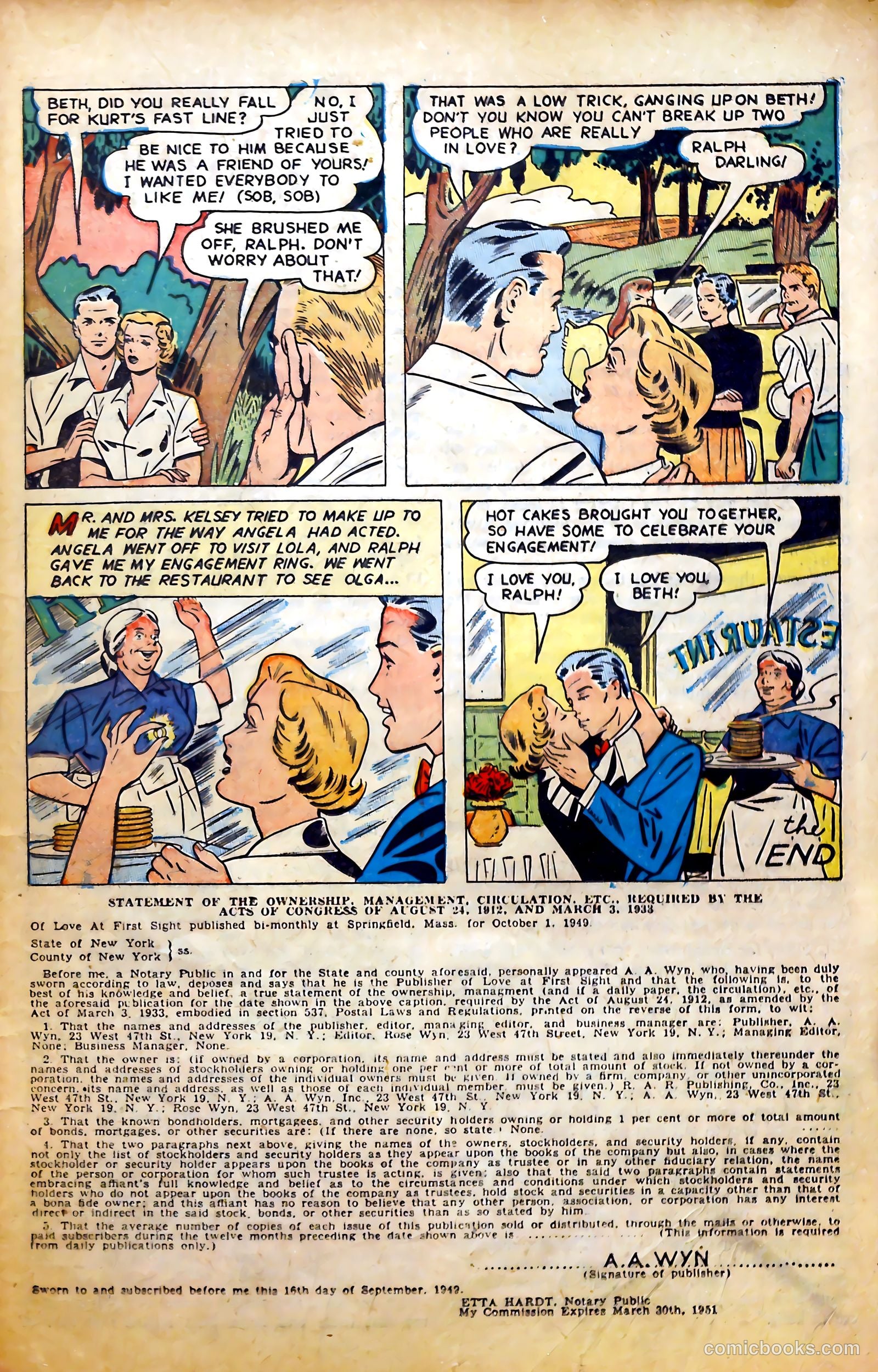 Love at First Sight #4 (1950) — page 25 of 36