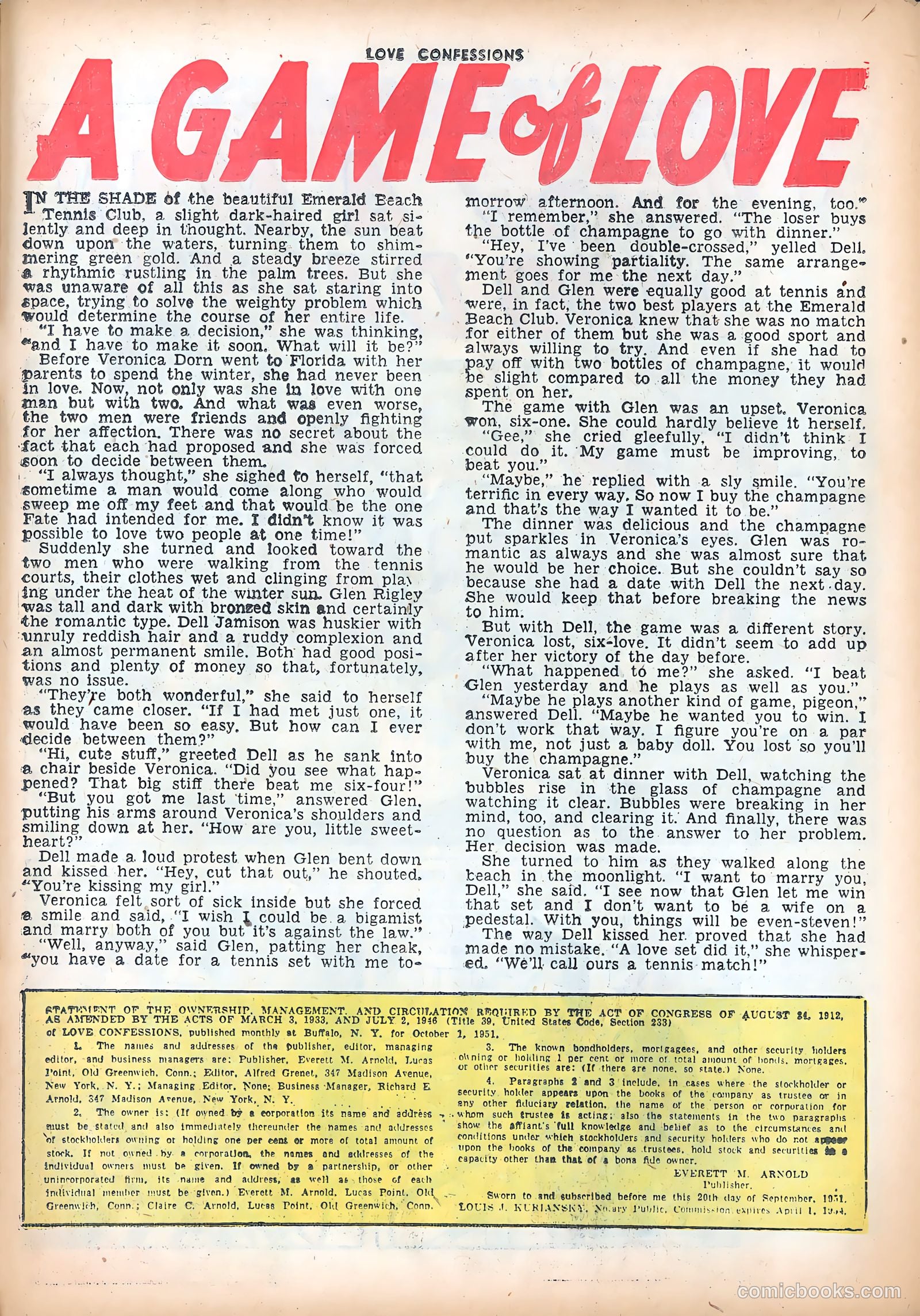 Love Confessions #18 (1952) — page 27 of 36