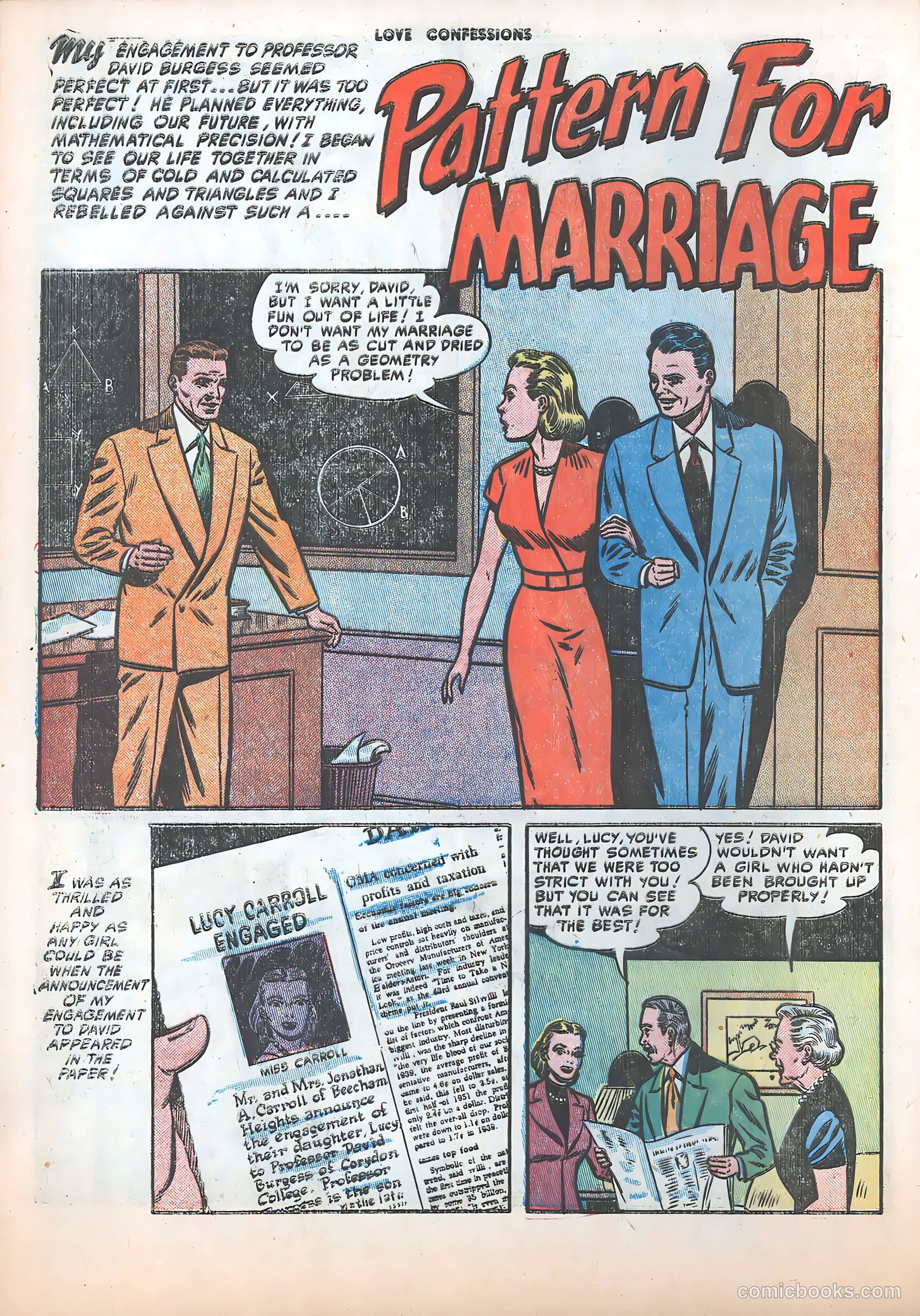 Love Confessions #21 (1952) — page 12 of 36