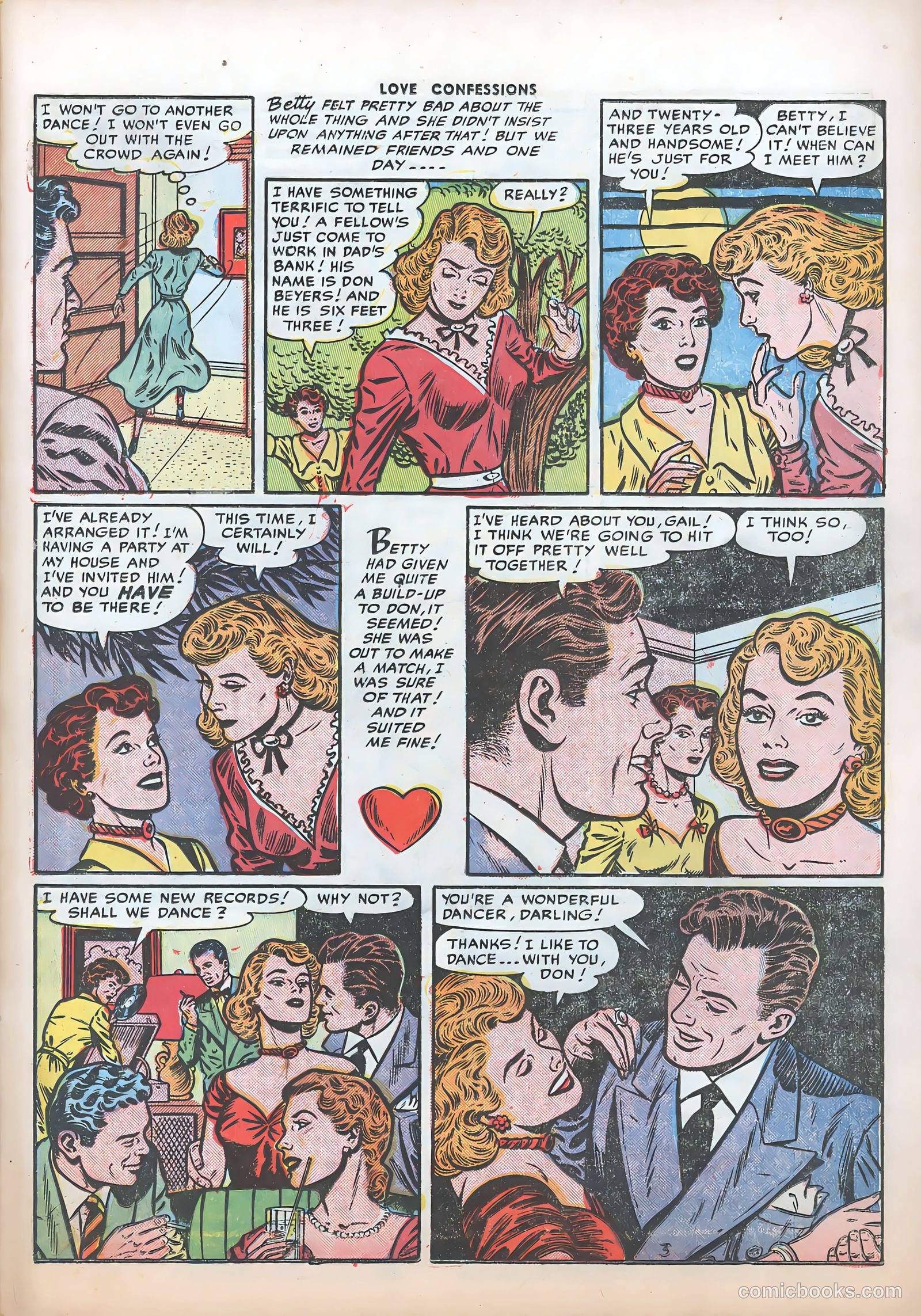 Love Confessions #21 (1952) — page 29 of 36