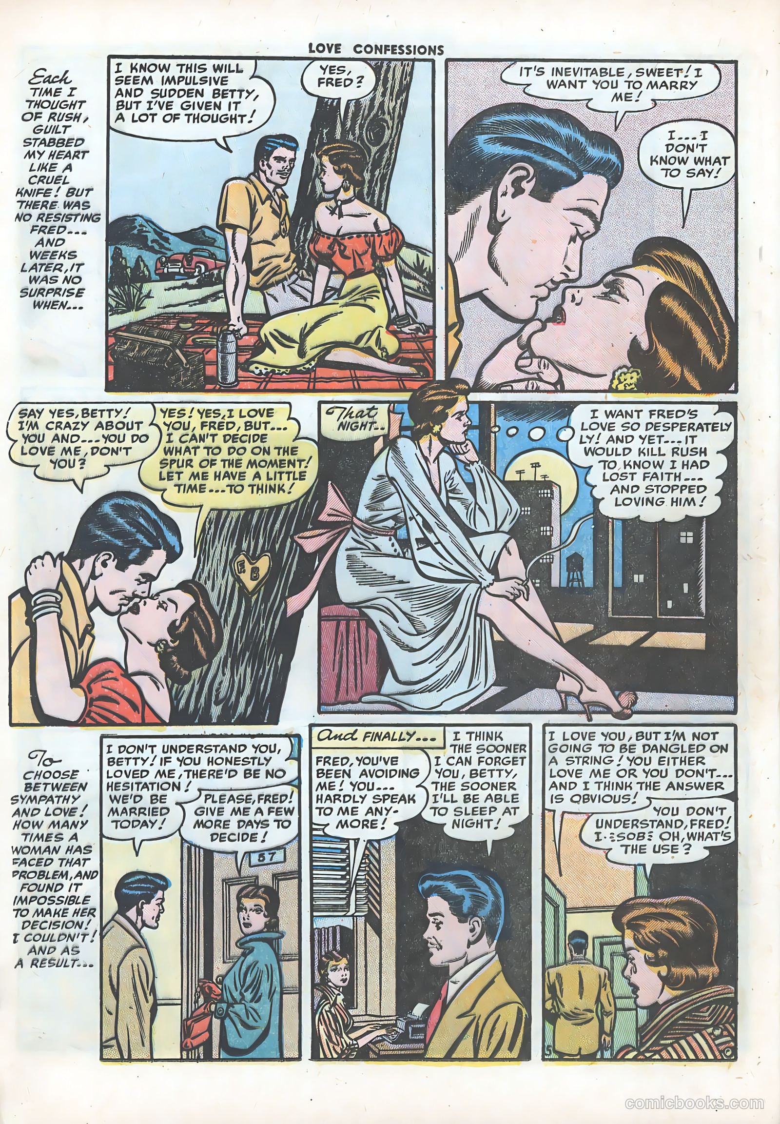 Love Confessions #22 (1952) — page 16 of 36