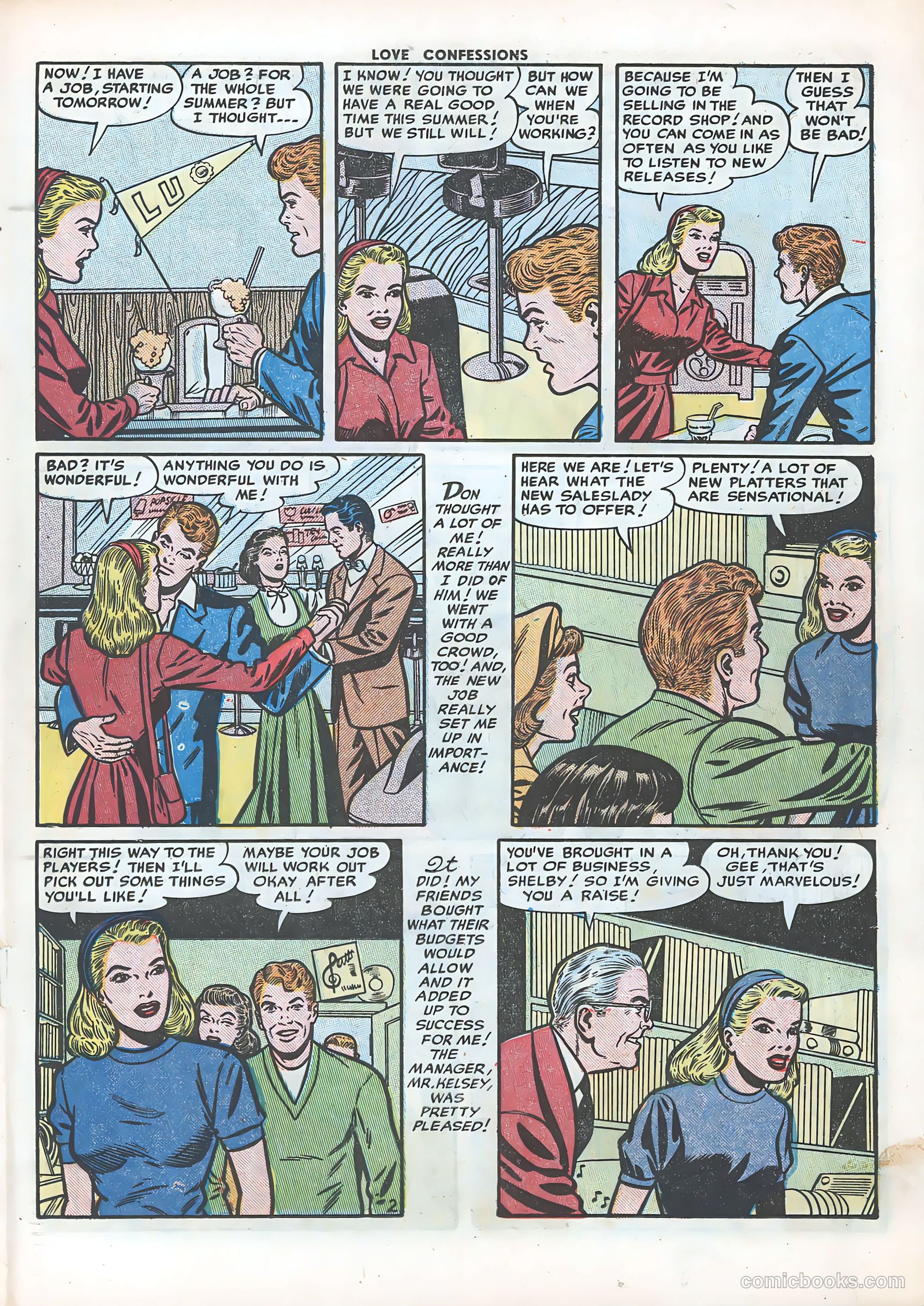 Love Confessions #22 (1952) — page 19 of 36