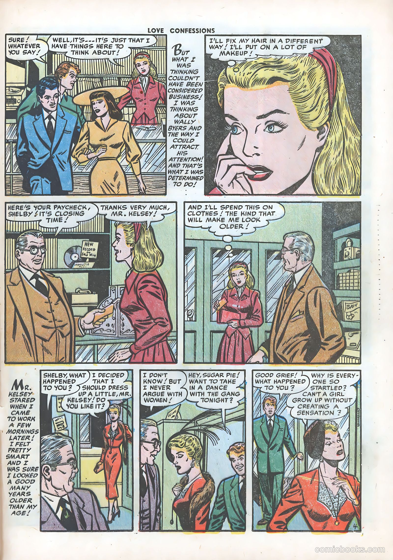 Love Confessions #22 (1952) — page 21 of 36