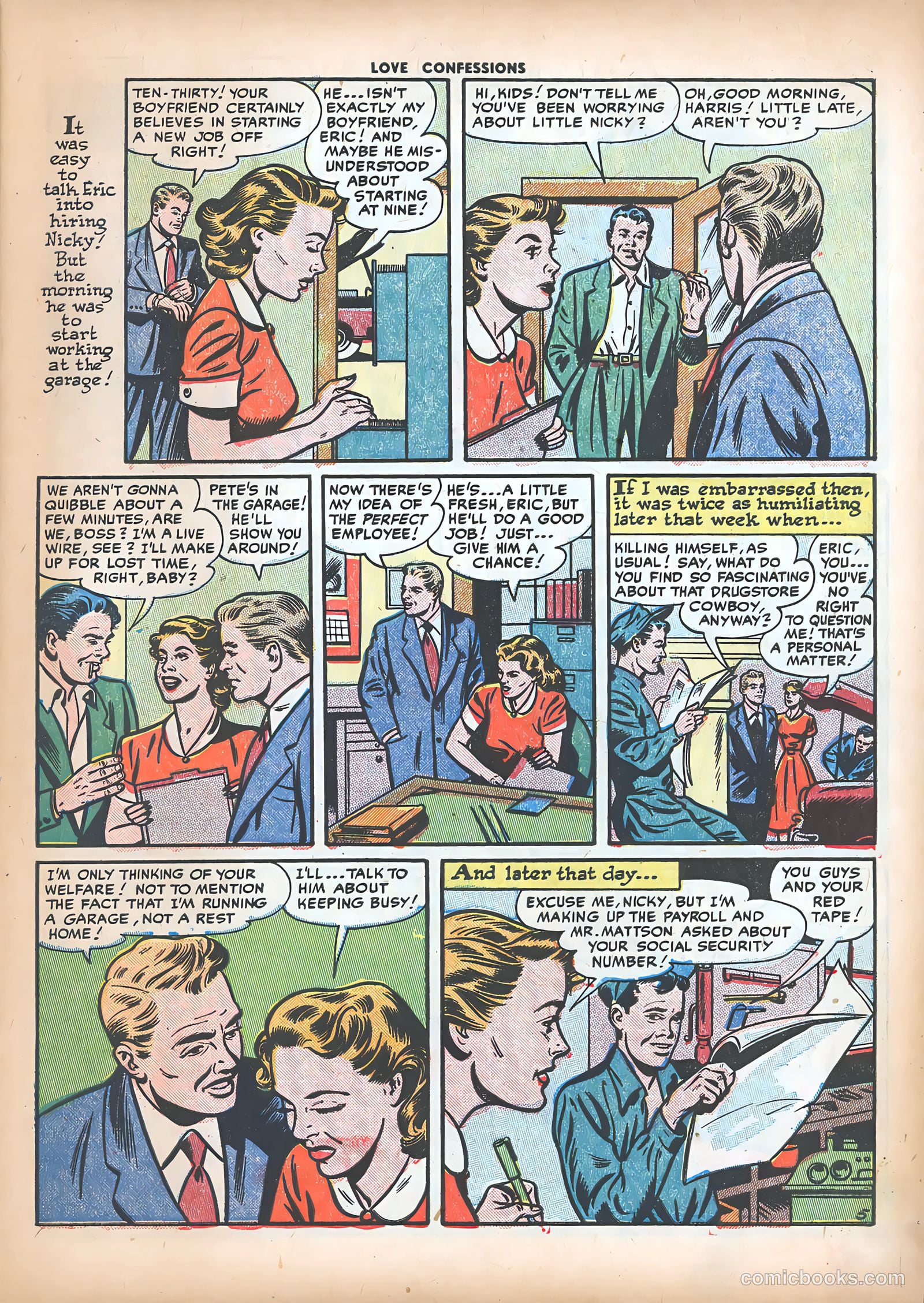 Love Confessions #23 (1952) — page 7 of 36