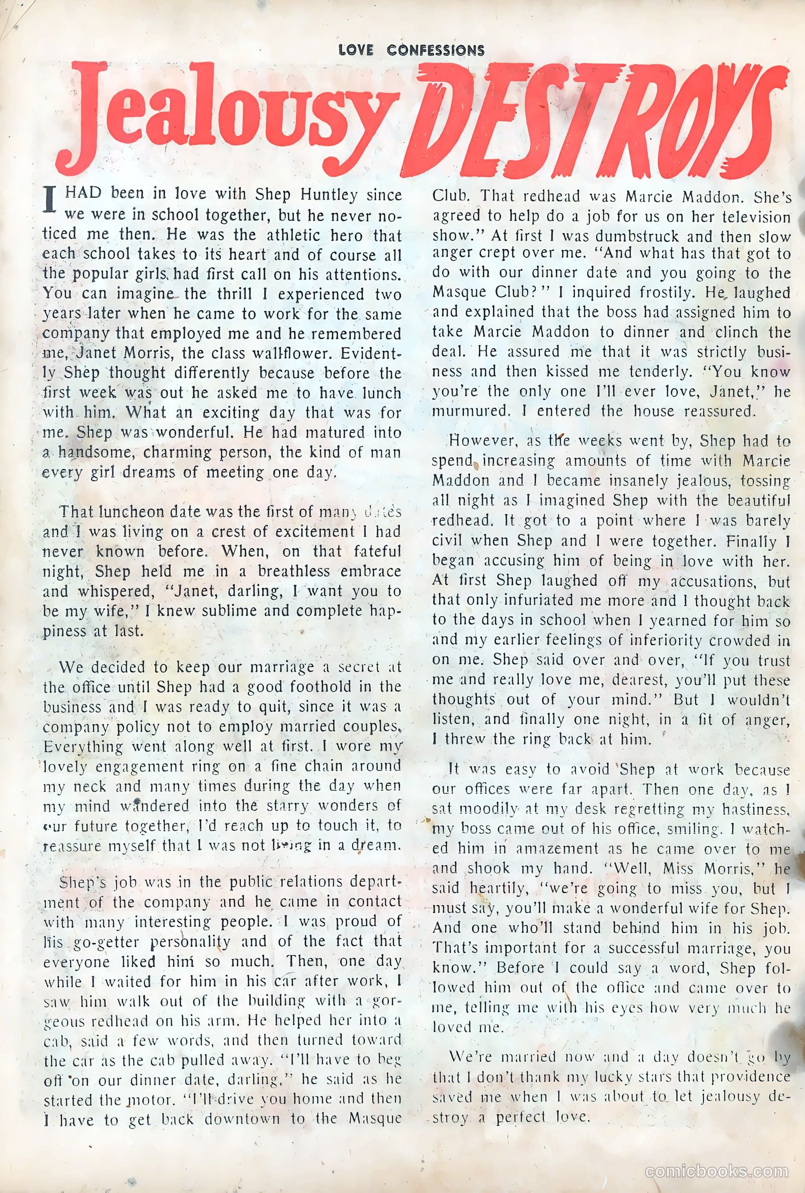 Love Confessions #27 (1953) — page 28 of 40