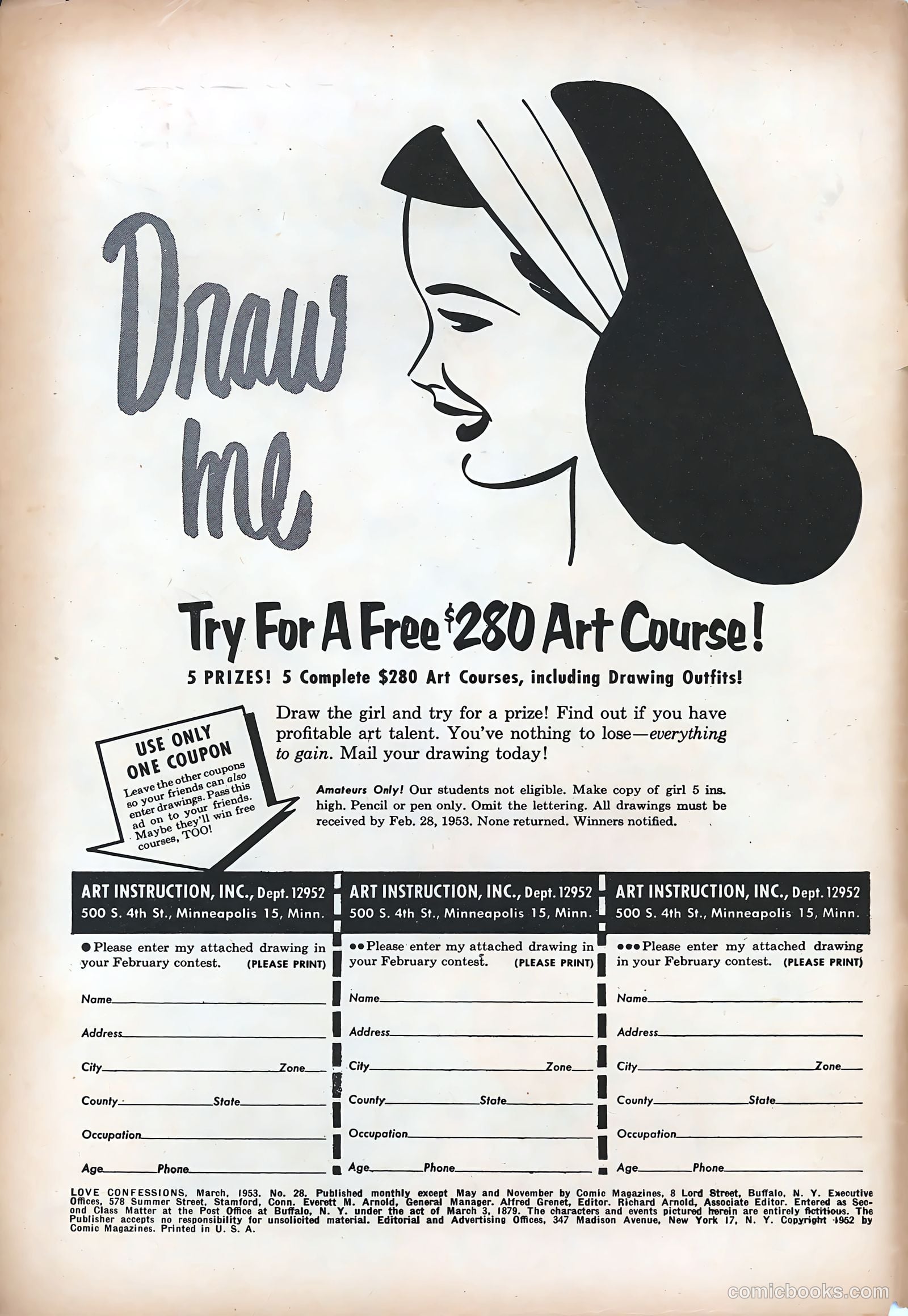 Love Confessions #28 (1953) — page 2 of 36