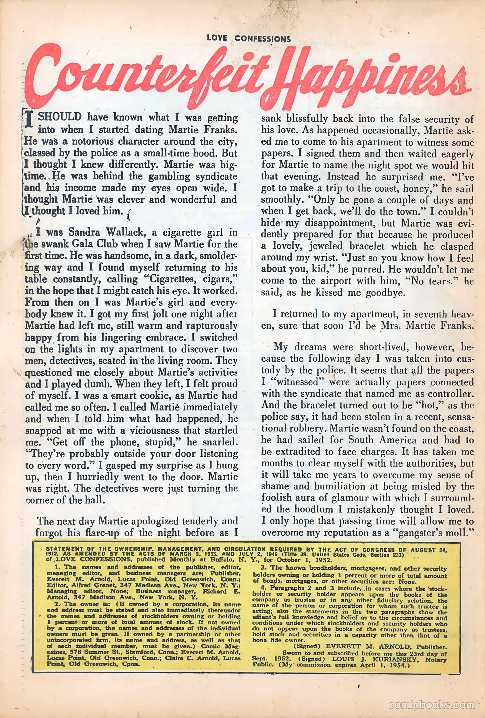 Love Confessions #29 (1953) — page 26 of 36