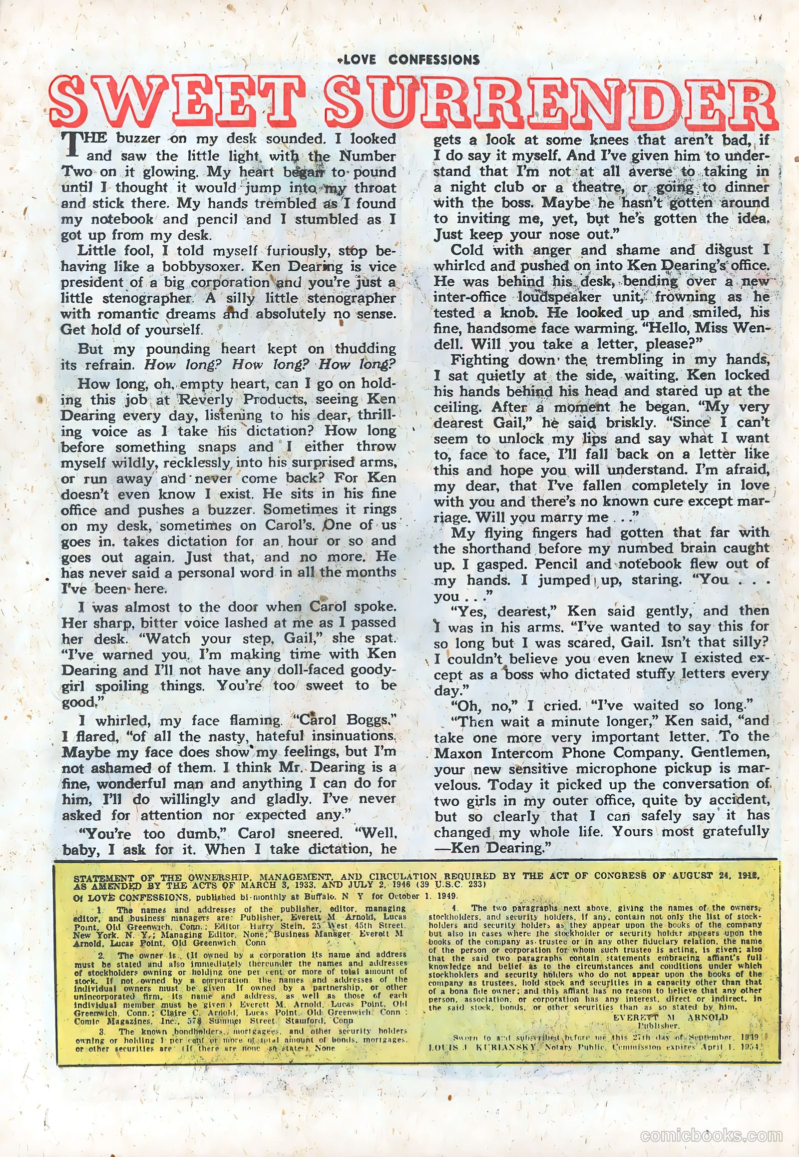 Love Confessions #3 (1950) — page 26 of 36
