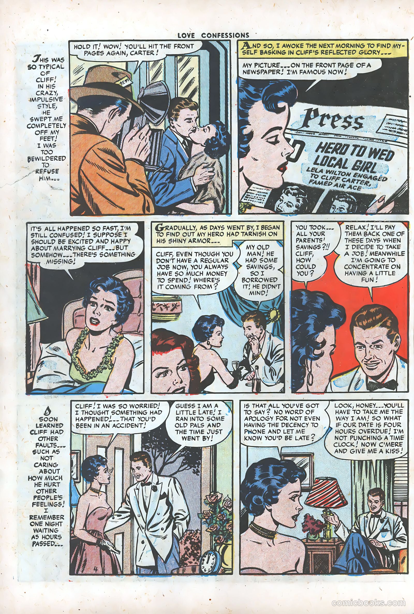 Love Confessions #36 (1954) — page 6 of 36