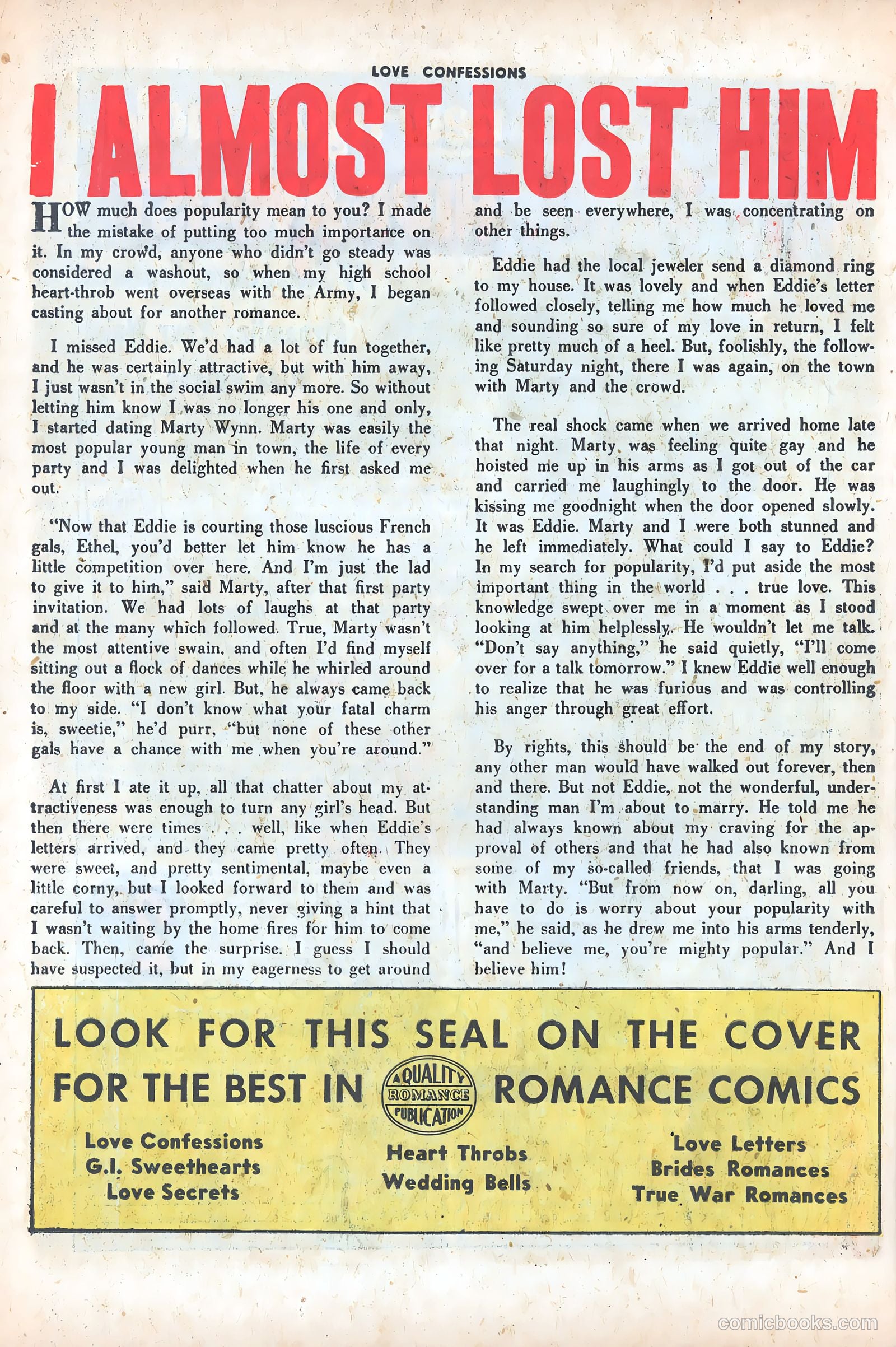 Love Confessions #38 (1954) — page 26 of 36