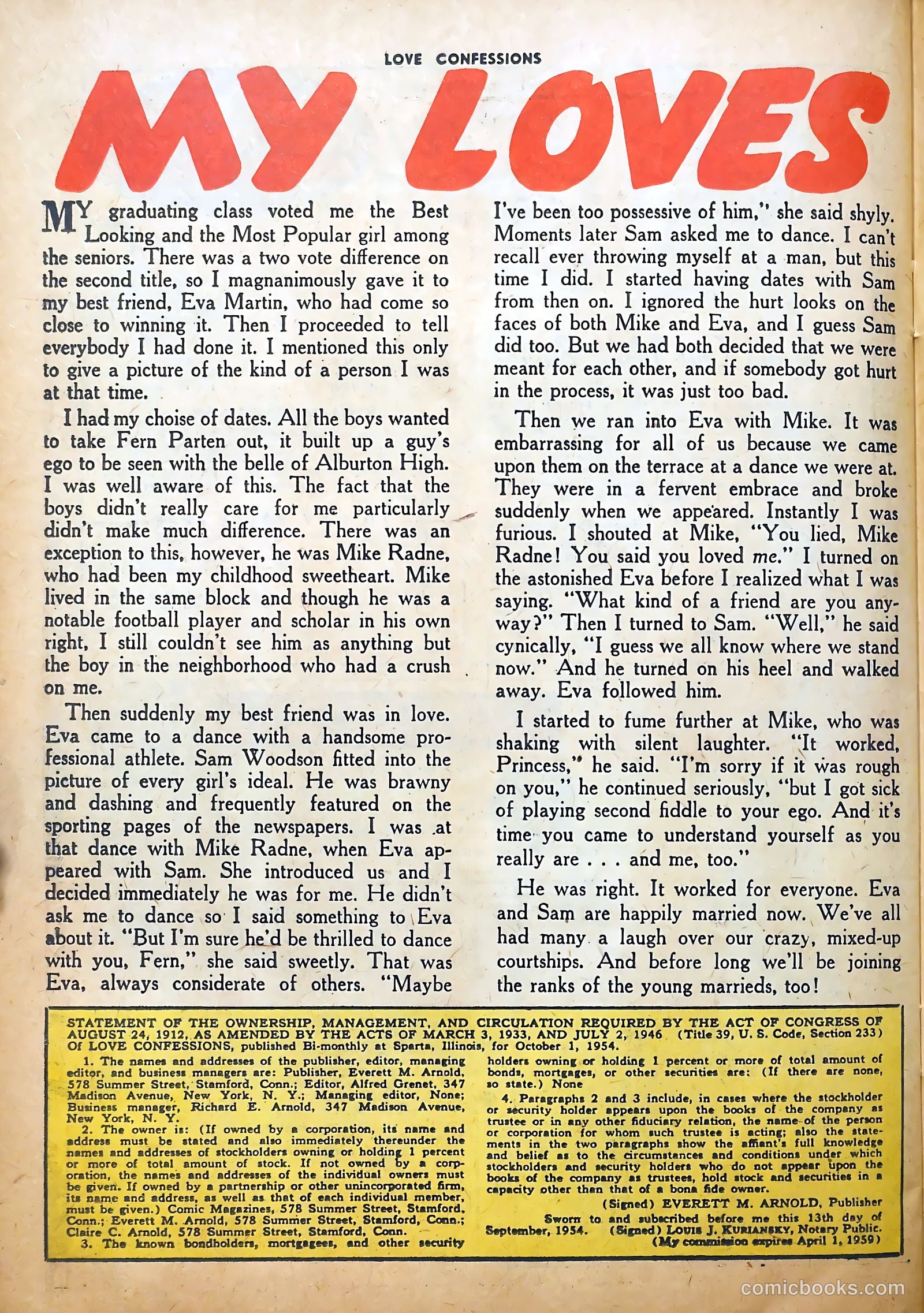 Love Confessions #42 (1955) — page 26 of 36