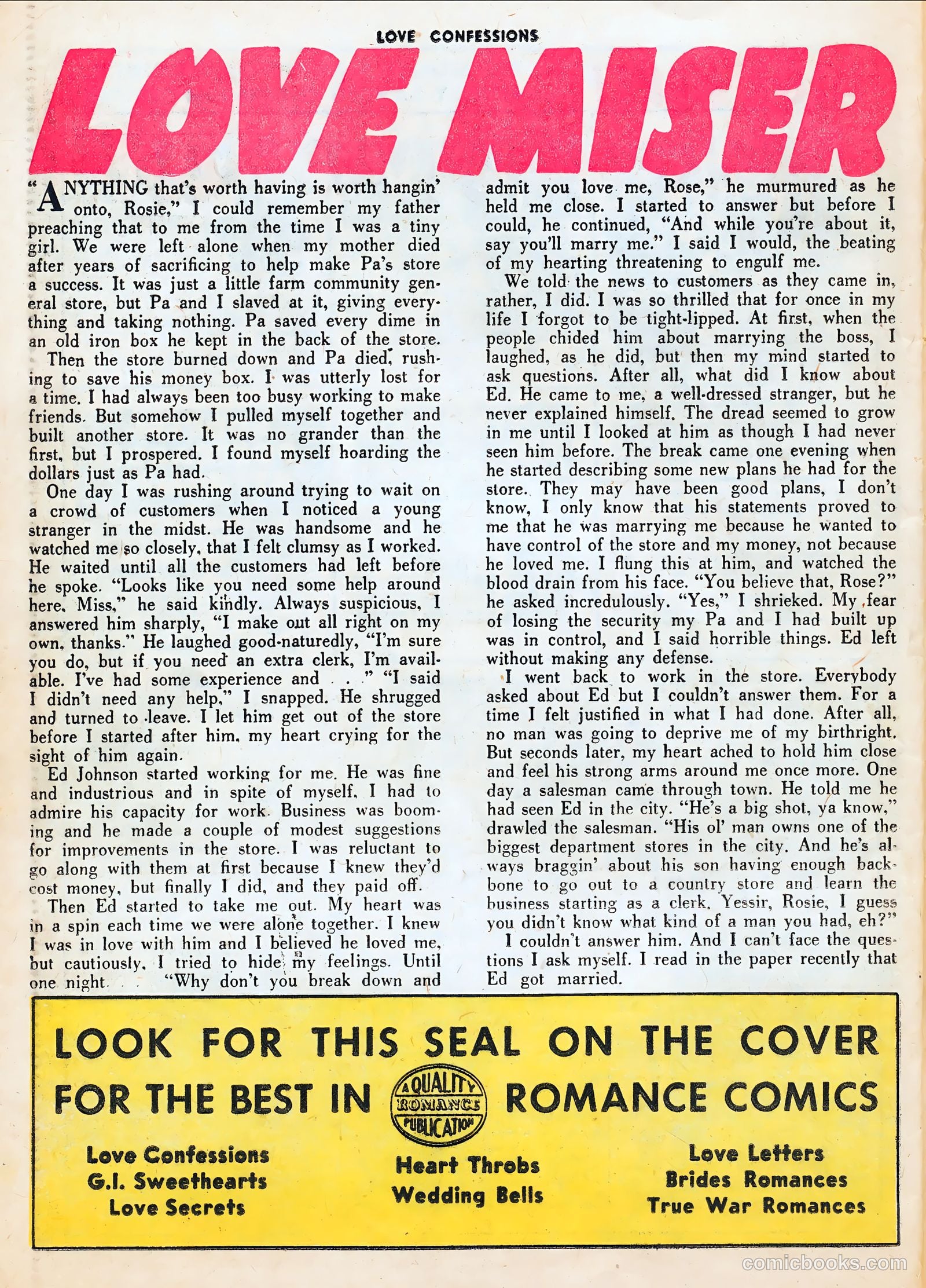 Love Confessions #43 (1955) — page 26 of 36